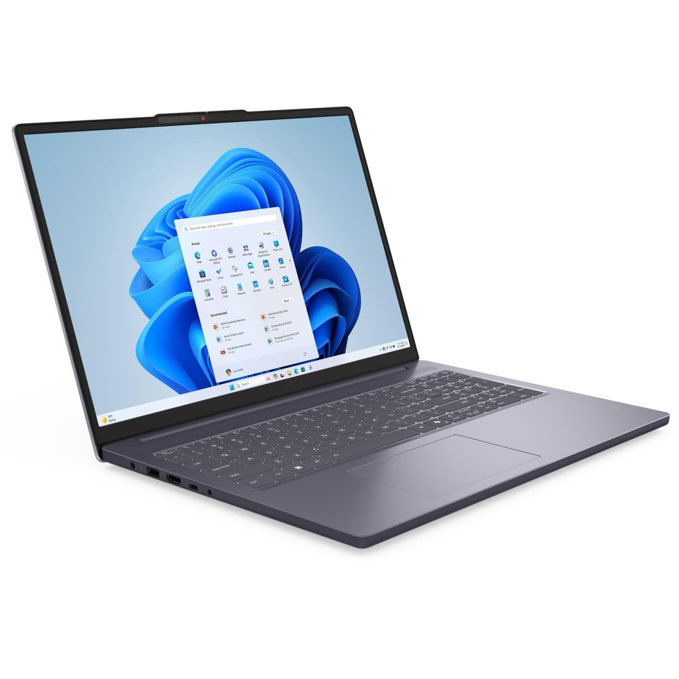 Ноутбук Lenovo 15.3 IdeaPad Slim 3 15Q8X10 Full HD+ IPS Touchscreen/Qualcomm Snapdragon X1-26-100/16GB/1TB/Qualcomm Adreno/W11H/Luna Grey (83N30010US) U1