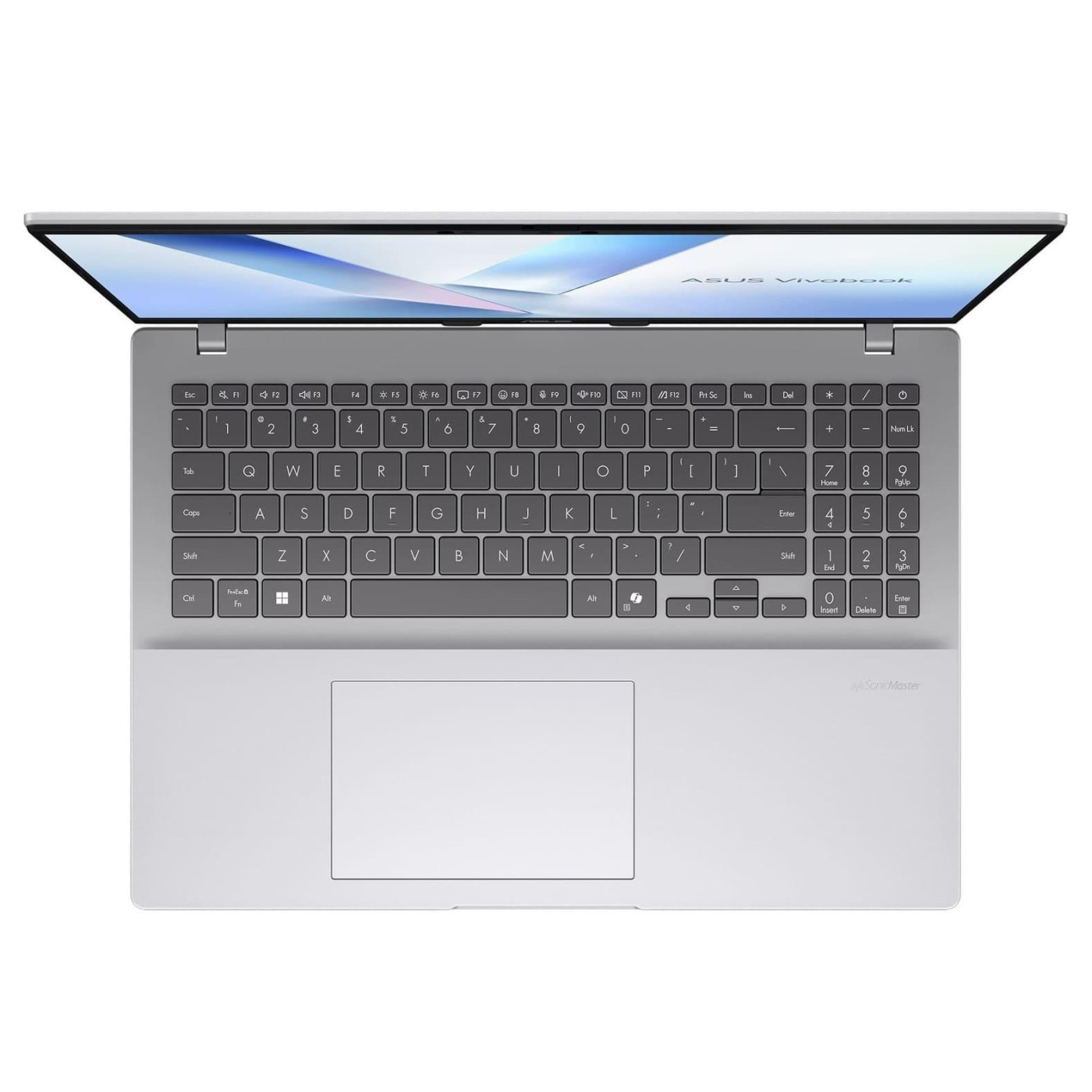 Ноутбук ASUS 16 VivoBook 16 X1607QA IPS (1920x1200) Full HD+ 60Hz/Qualcomm Snapdragon X1-26-100 (2.98 ГГц)/16GB/1TB/Qualcomm Adreno/DOS/Silver (X1607Q U1