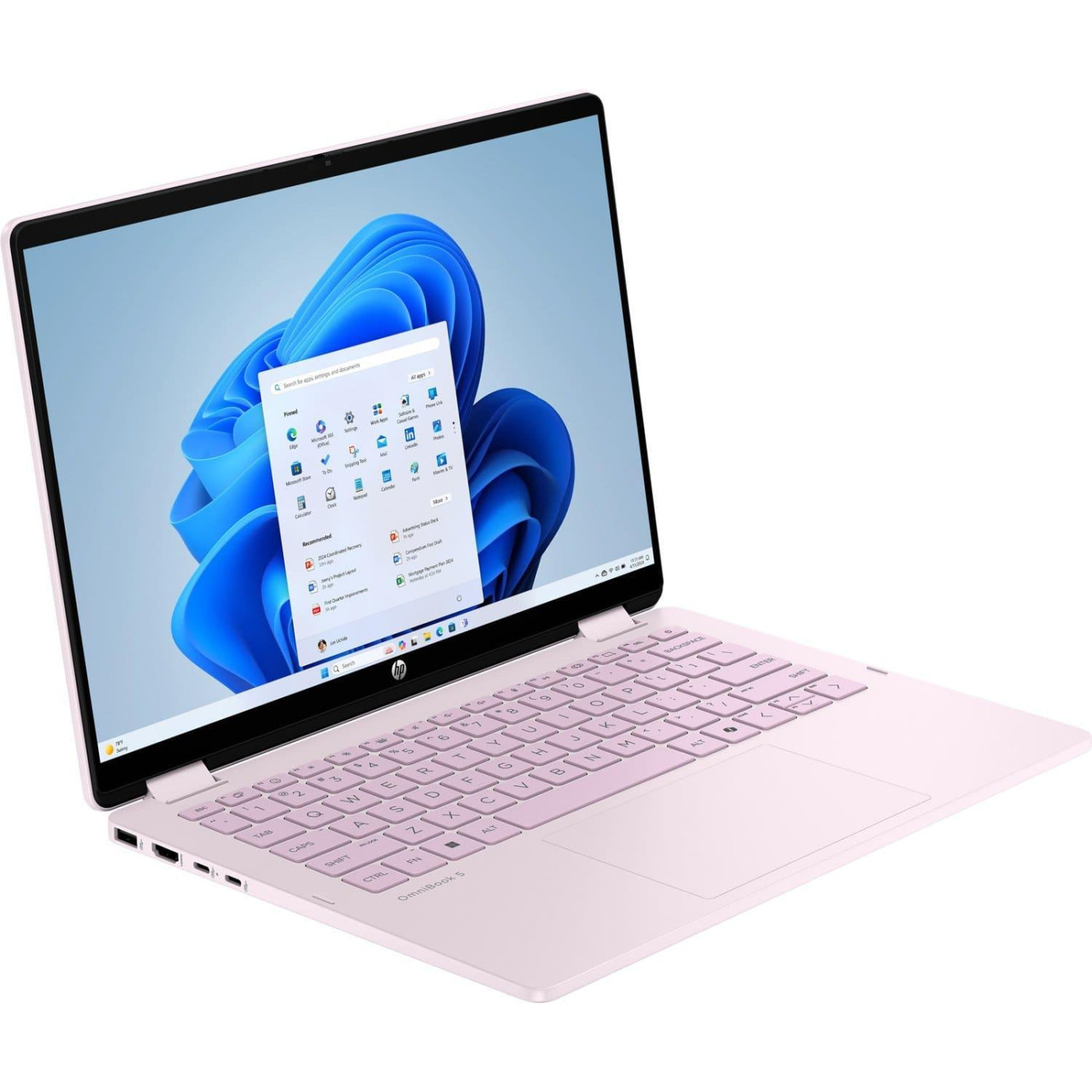 Ноутбук HP 14 OmniBook 5 Flip x360 14-fp0031ua 1920x1200 IPS Touch/Core 3-100U/8GB/512SSD/Intel Graphics/W11H/Pink (C9RR6EA)