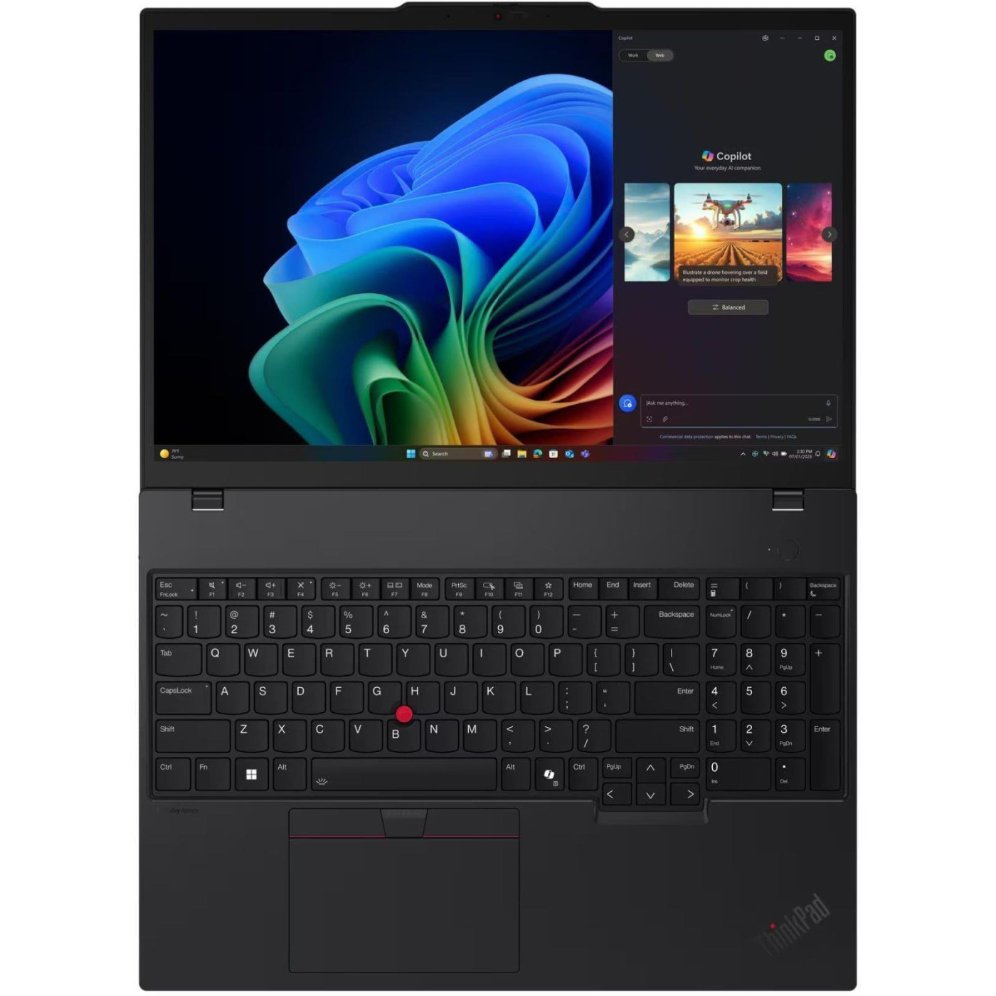 Ноутбук Lenovo 16 ThinkPad T16 Gen 4/AMD Ryzen 5 AI PRO 340/32GB/1TB/UMA/DOS/Black (21QQS0MY00)