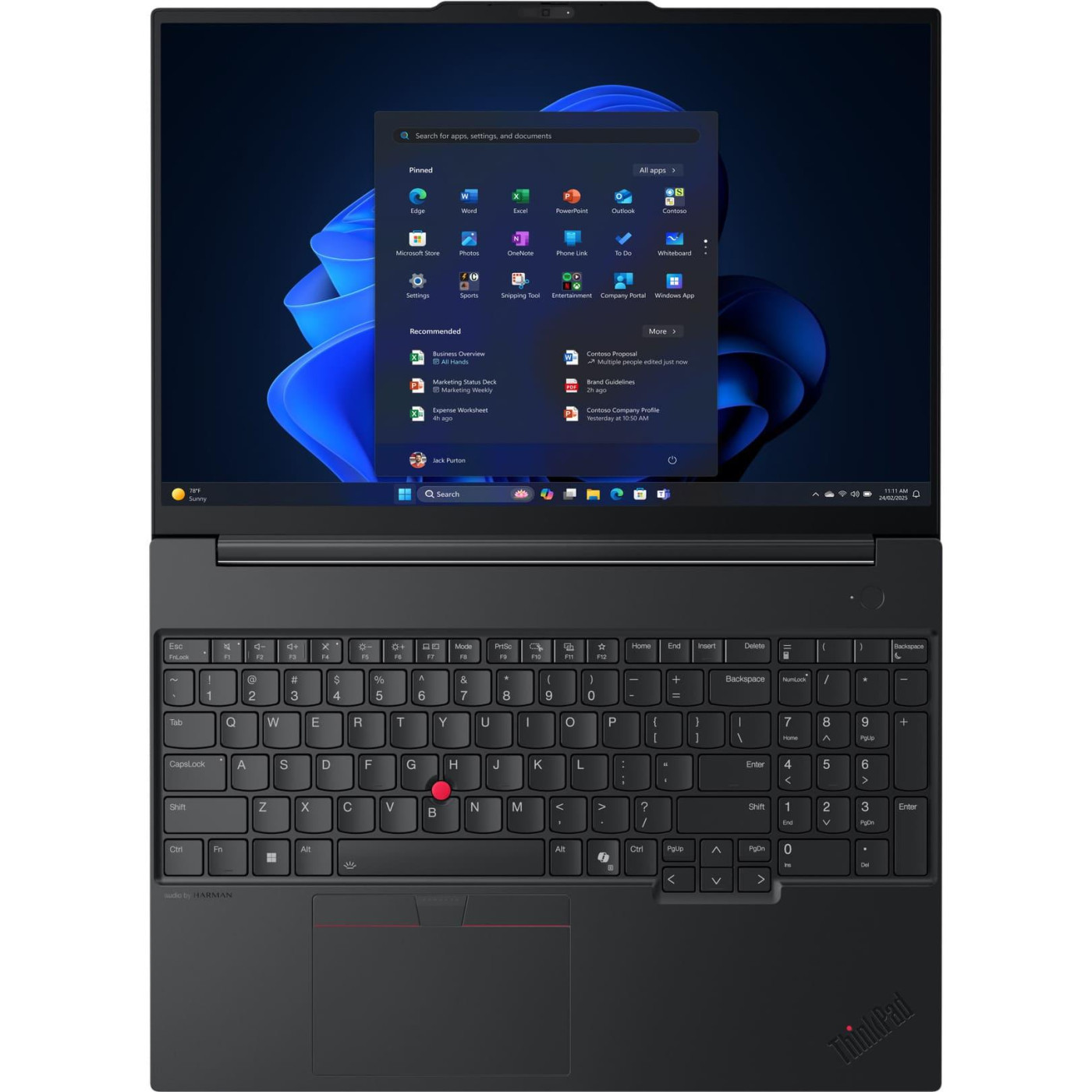 Ноутбук Lenovo 16 ThinkPad E16 Gen 3/AMD Ryzen 7 250/32GB/1TB/UMA/W11P/Eclipse Black (21SUS01R00)