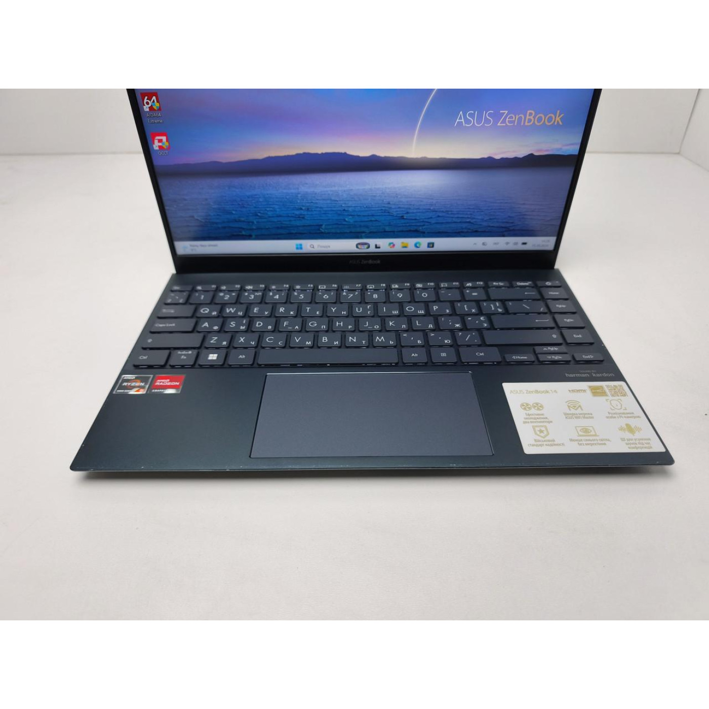 Ноутбук ASUS 14 ZenBook 14 FHD IPS/Intel Core i7-1065G7/16GB/512GB SSD/Intel Iris Plus Graphics/DOS/Gray (14529) Б/у