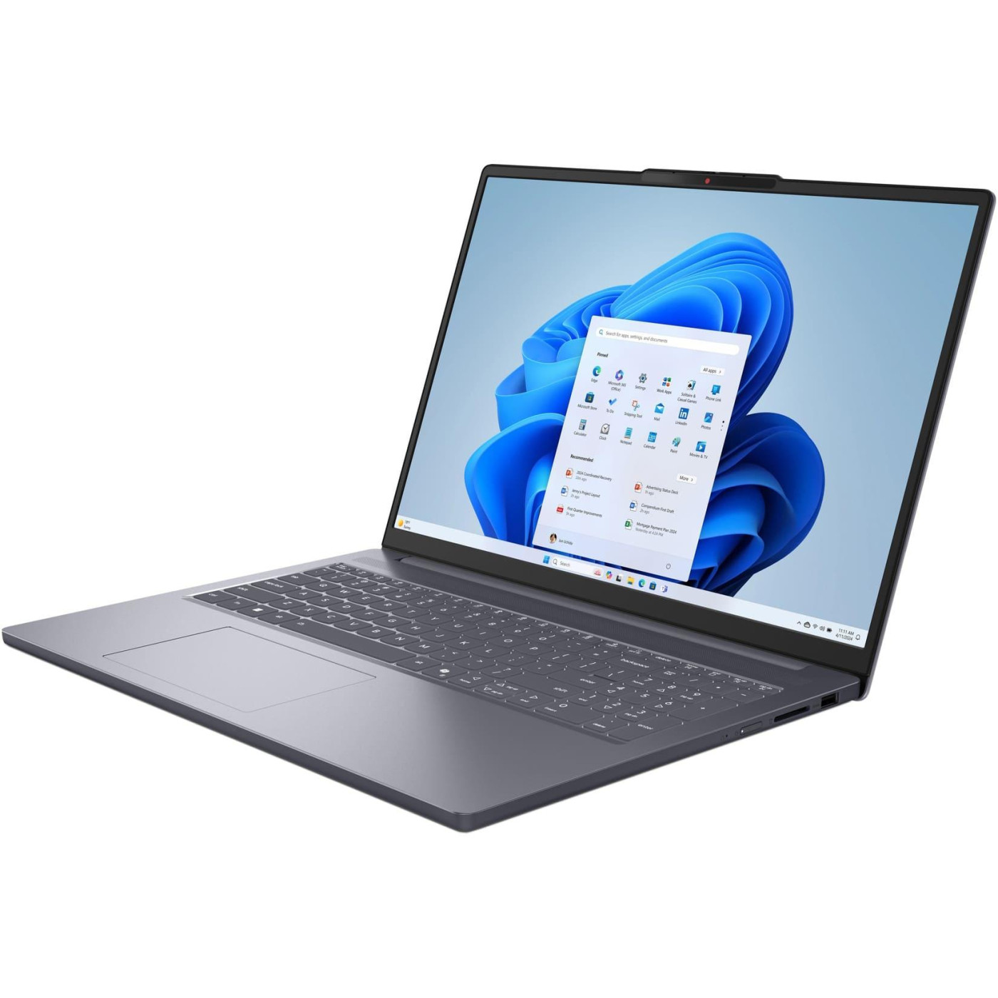 Ноутбук Lenovo 16 IdeaPad Slim 3 16ARP10 WUXGA IPS 60Hz/Ryzen 5 150/512SSD/16GB/UMA/DOS/Luna Grey (83K800E6RA)