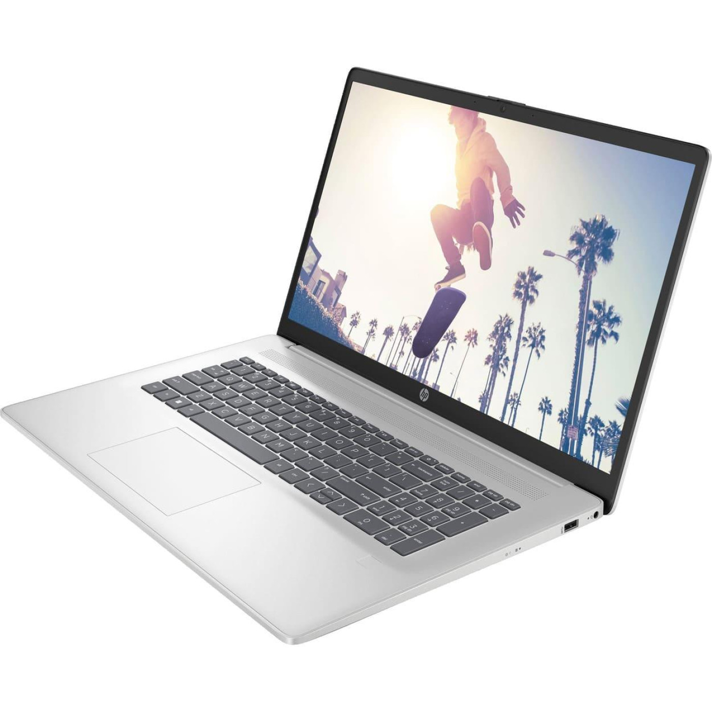 Ноутбук HP 17.3 17-cp2044ua FHD IPS/Ryzen 5 7520U/8GB/512SSD/Radeon/DOS/Silver (D16F4EA)