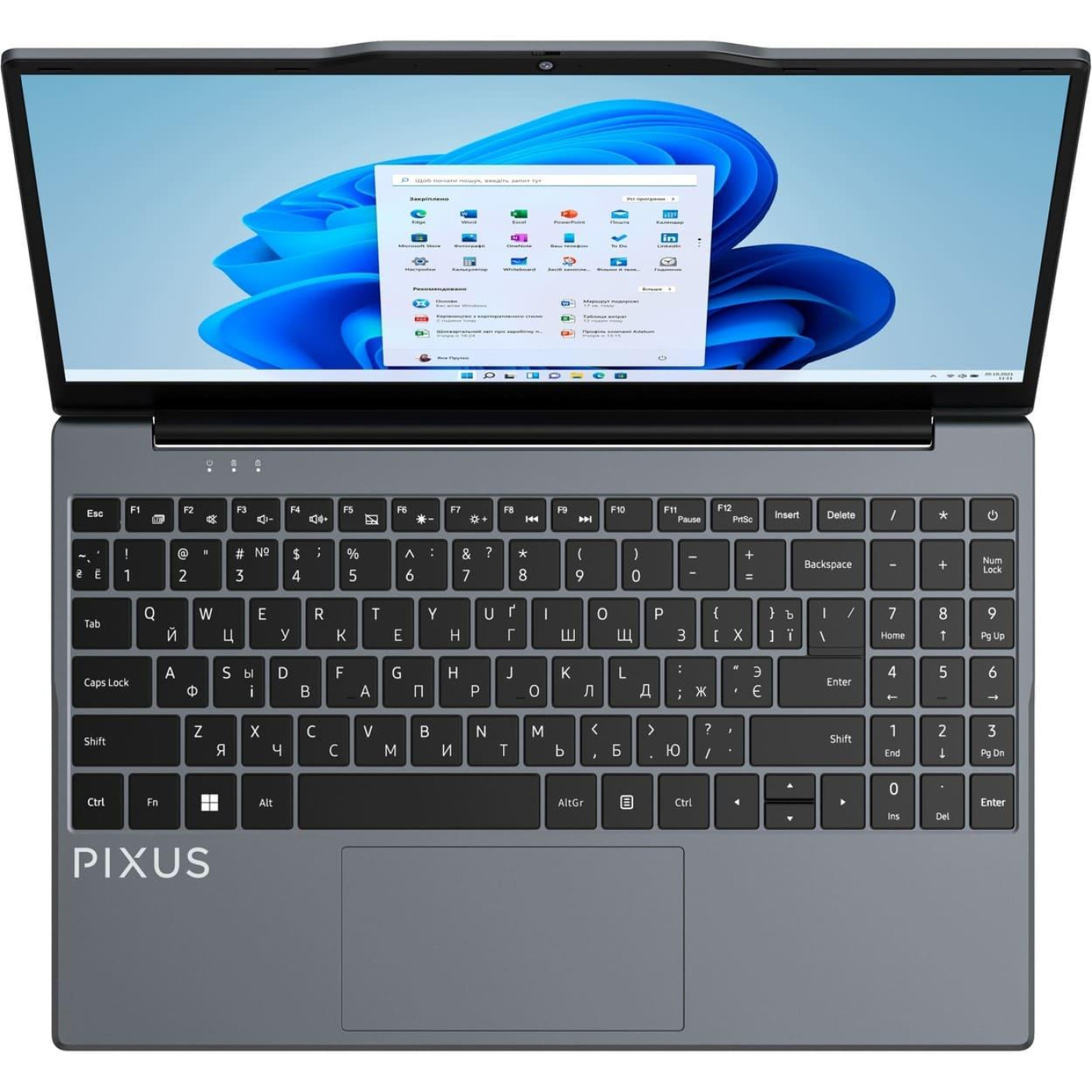 Ноутбук Pixus 14.1 Bit Lite FHD/Celeron N5095/8GB/256SSD/Intel UHD/W11H/Gray (4897058532142)