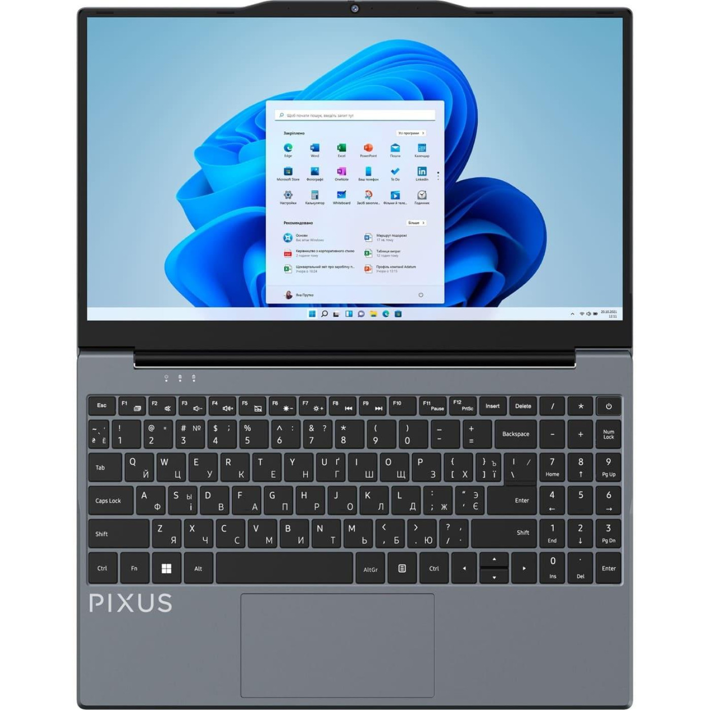 Ноутбук Pixus 14.1 Bit Lite FHD/Celeron N5095/8GB/256SSD/Intel UHD/W11H/Gray (4897058532142)
