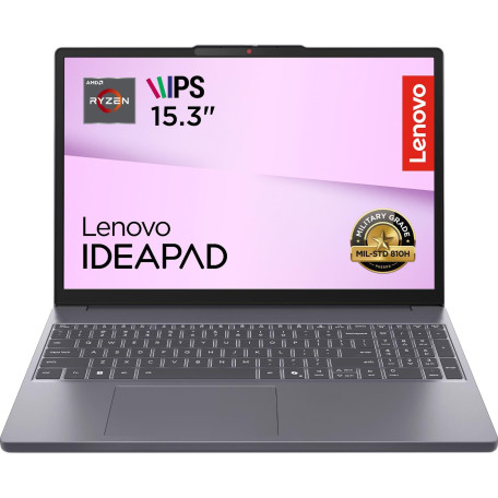 Ноутбук Lenovo 15.3 IdeaPad Slim 3 15ARP10 WUXGA IPS/Ryzen 5 150/16GB/512SSD/UMA/Radeon 660M/DOS/Luna Grey (83K700GLRA)