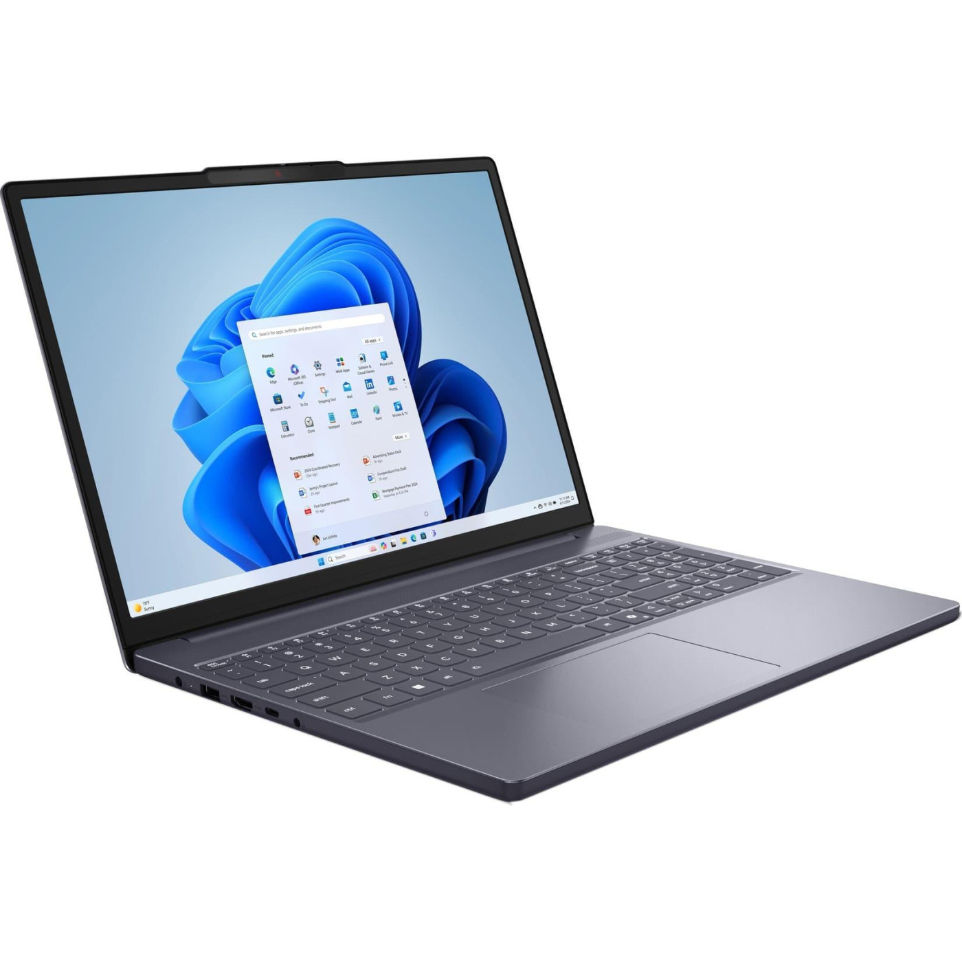 Ноутбук Lenovo 15.3 IdeaPad Slim 3 15ARP10 WUXGA IPS/Ryzen 5 150/16GB/512SSD/UMA/Radeon 660M/DOS/Luna Grey (83K700GLRA)