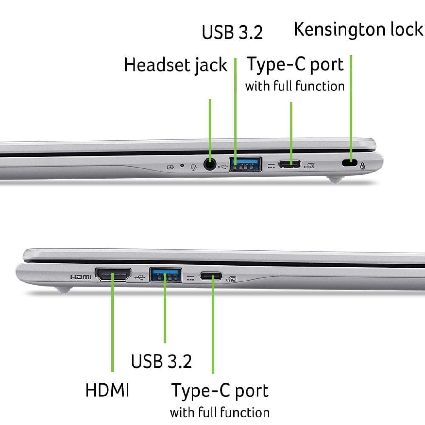 Ноутбук Acer 15.6 Chromebook CB315-7H FHD IPS/Intel C-N50/4GB/128SSD/UMA/ChromeOS/Silver (NX.JUVEU.001)