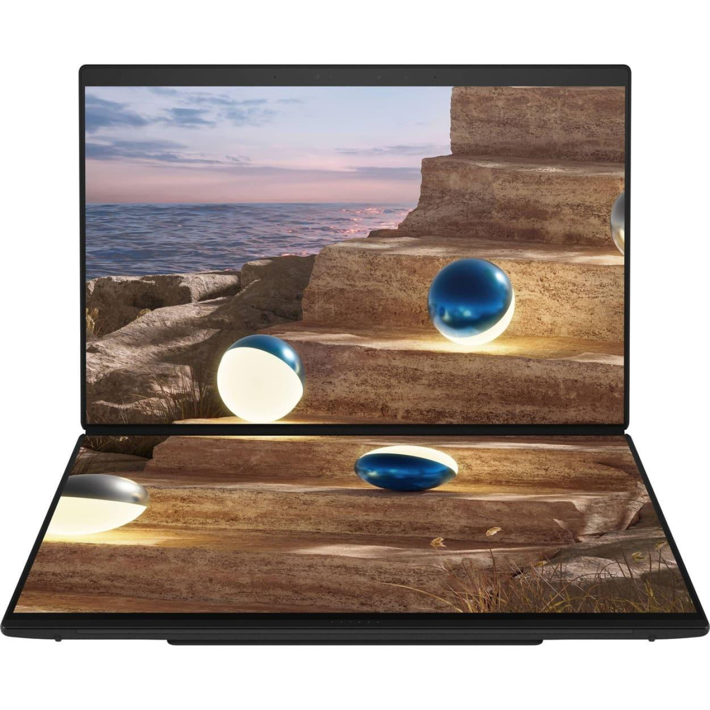 Ноутбук ASUS 28 Zenbook DUO UX8407AA-SN216X 3K OLED 144Hz/Intel Core 9 386H/32GB/2TB/Intel HD/W11P/Moher Gray (90NB16V1-M00A40)