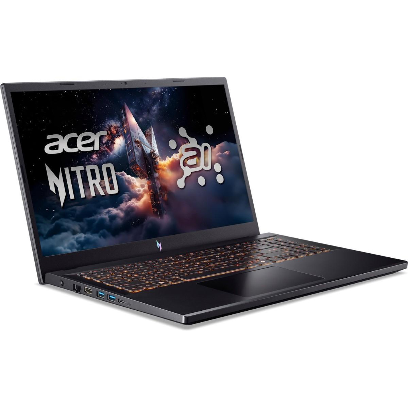 Ноутбук Acer 15 Nitro V 15 ANV15-42-R2DH IPS 1920x1080 165Hz/Ryzen 5 7640HS/16GB/512SSD/RTX 4050/DOS/Black (NH.QV4EU.007)