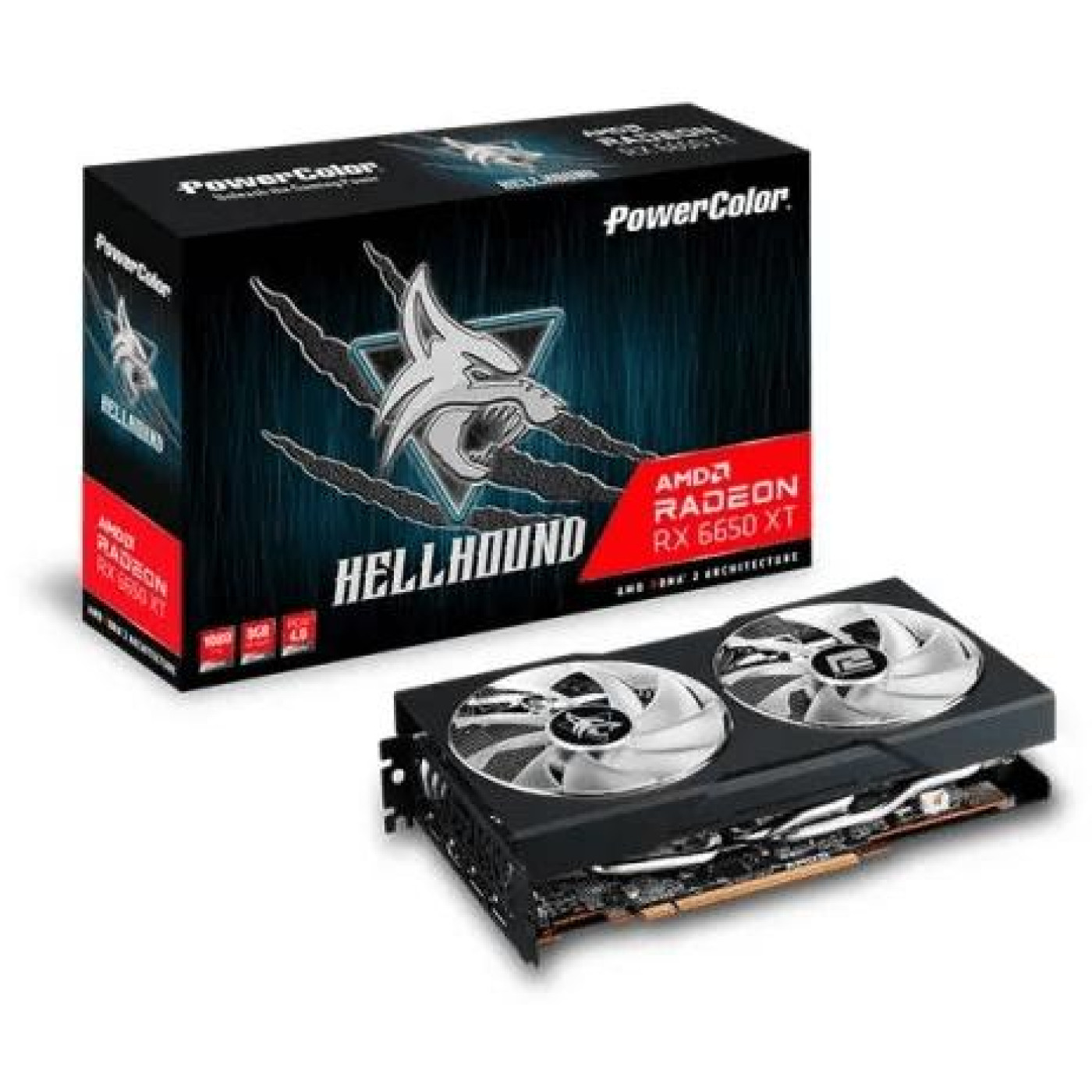 Видеокарта PowerColor AMD Radeon RX 6650 XT 8Gb Hellhound (AXRX 6650 XT 8GBD6-3DHL/OC) (GDDR6, 128 bit, PCI-E 4.0 x8)