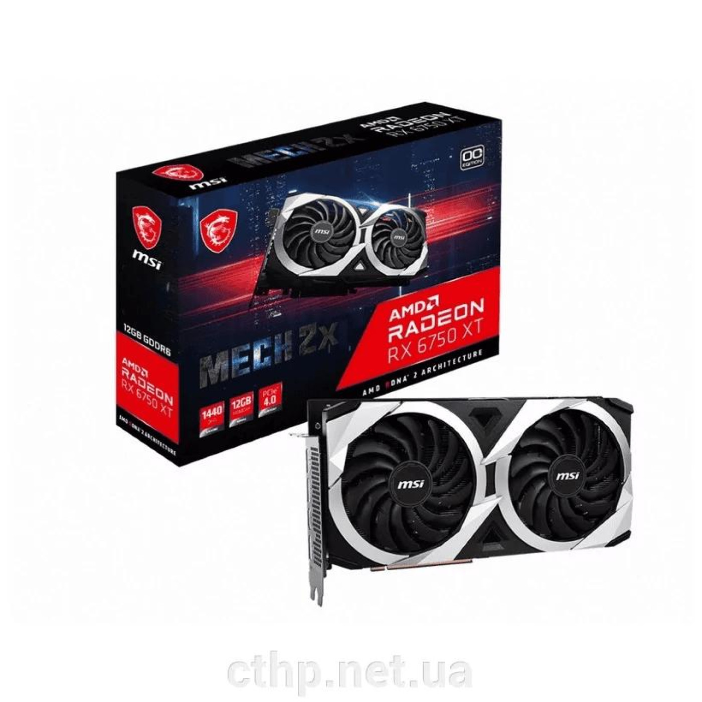 Видеокарта MSI AMD Radeon RX 6750 XT 12GB MECH 2X OC (RX 6750 XT MECH 2X 12G OC) (Radeon RX 6750 XT MECH 2X 12G OC) (GDDR6, 192 bit, PCI-E 4.0 x16) Б/у