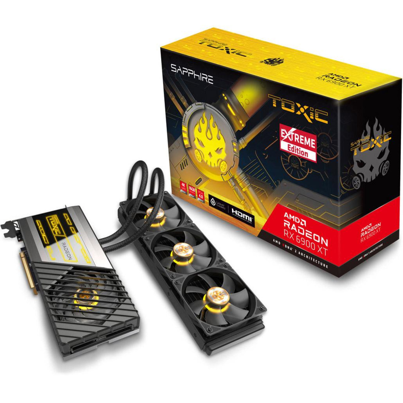 Видеокарта Sapphire AMD Radeon RX 6900 XT 16GB TOXIC Extreme Edition OC (11308-08-20G) (GDDR6, 256 bit, PCI-E v4.0) Б/у