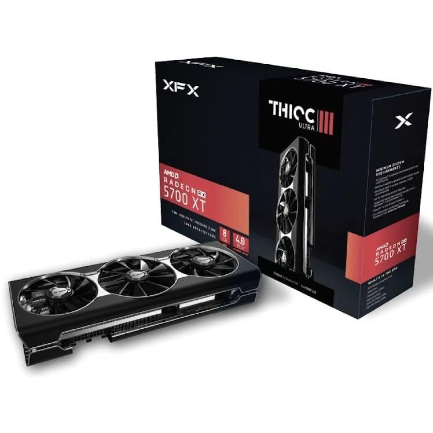Відеокарта XFX AMD Radeon RX 5700 XT 8Gb THICC III Ultra (RX-57XT8TBD8 v3.0) (GDDR6, 256 bit, PCI-E v4.0 x16) Б/в