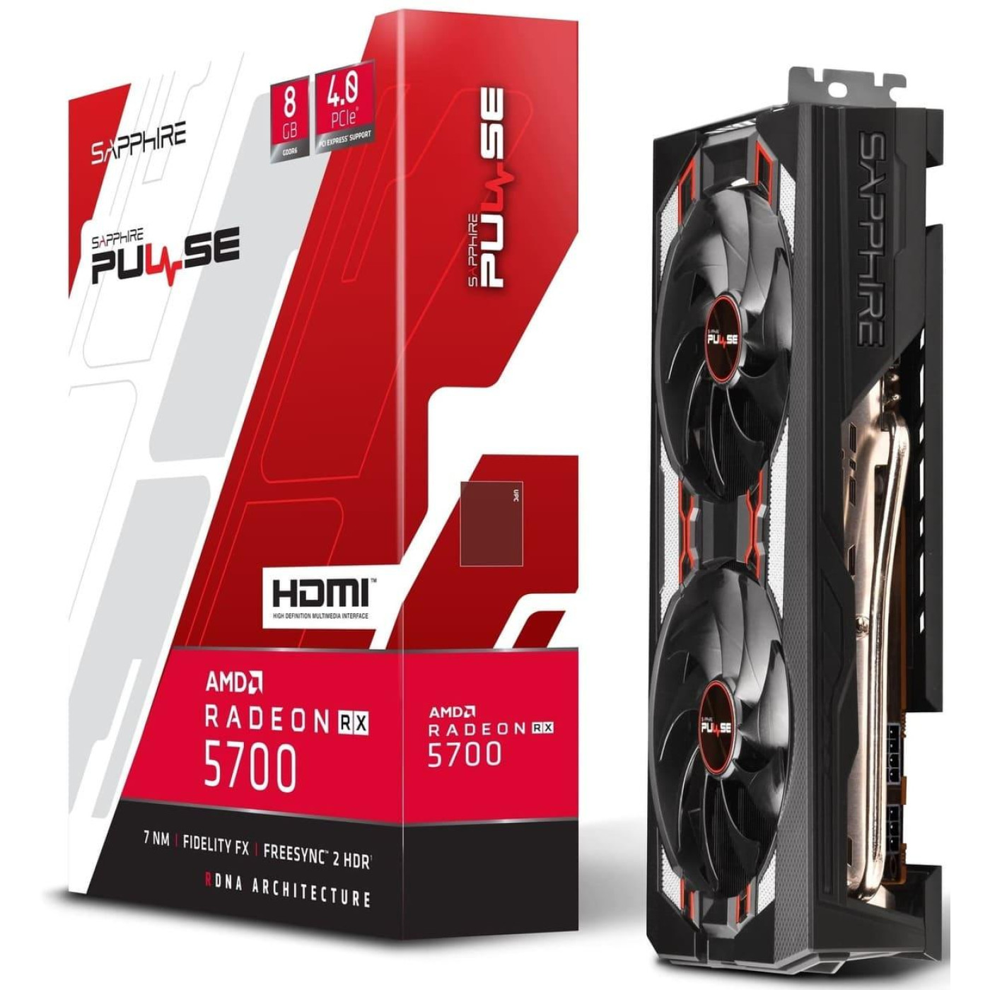 Видеокарта Sapphire AMD Radeon RX 5700 8Gb Pulse (11294-01-20G) (GDDR6, 256 bit, PCI-E v4.0 x16) Б/у