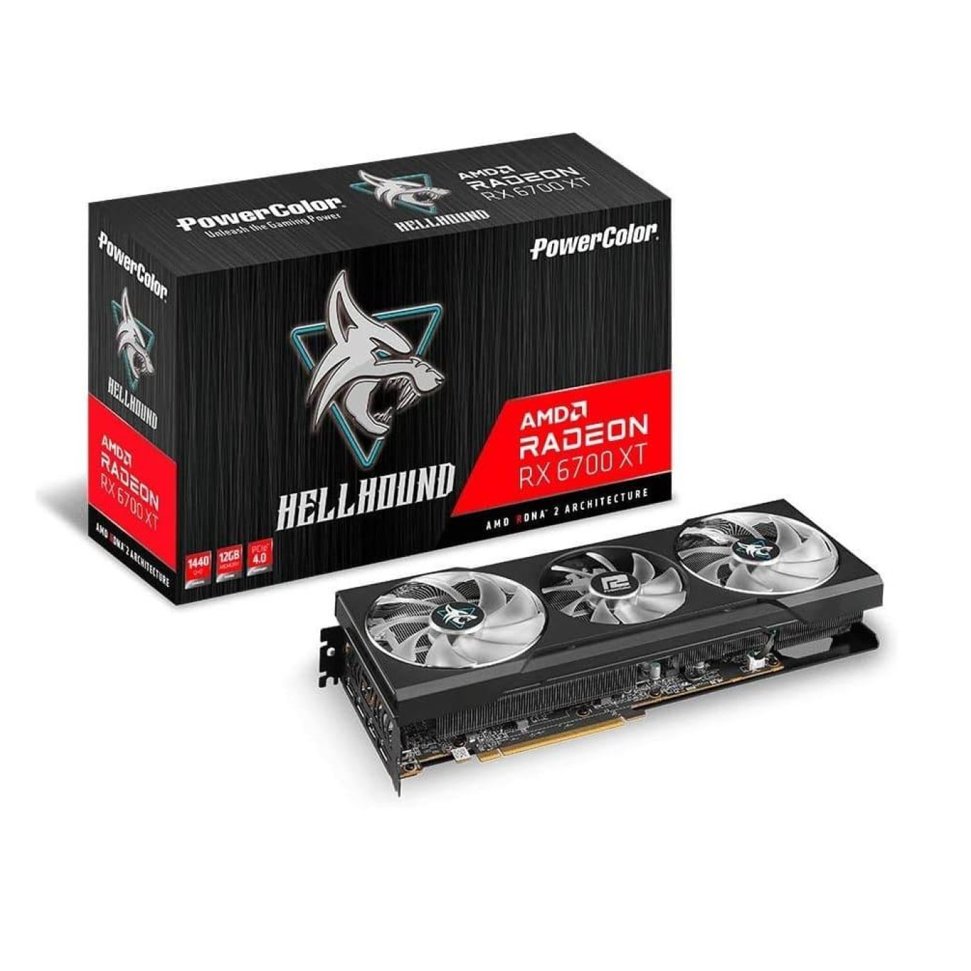 Відеокарта PowerColor AMD Radeon RX 6700 XT 12Gb Hellhound (AXRX 6700XT 12GBD6-3DHL) (GDDR6, 192 bit, PCI-E v4.0) Б/в