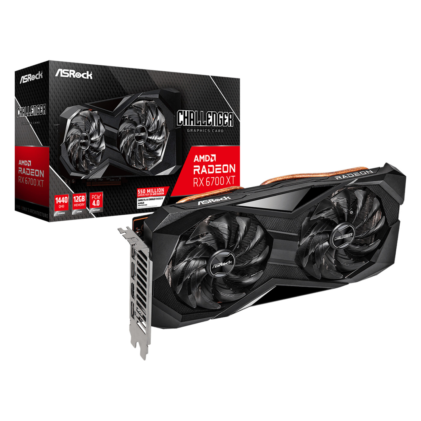 Відеокарта AsRock AMD Radeon RX 6700 XT 12GB Challenger (RX6700XT CLD 12G) (GDDR6, 192 bit, PCI-E v4.0 x16) Б/в