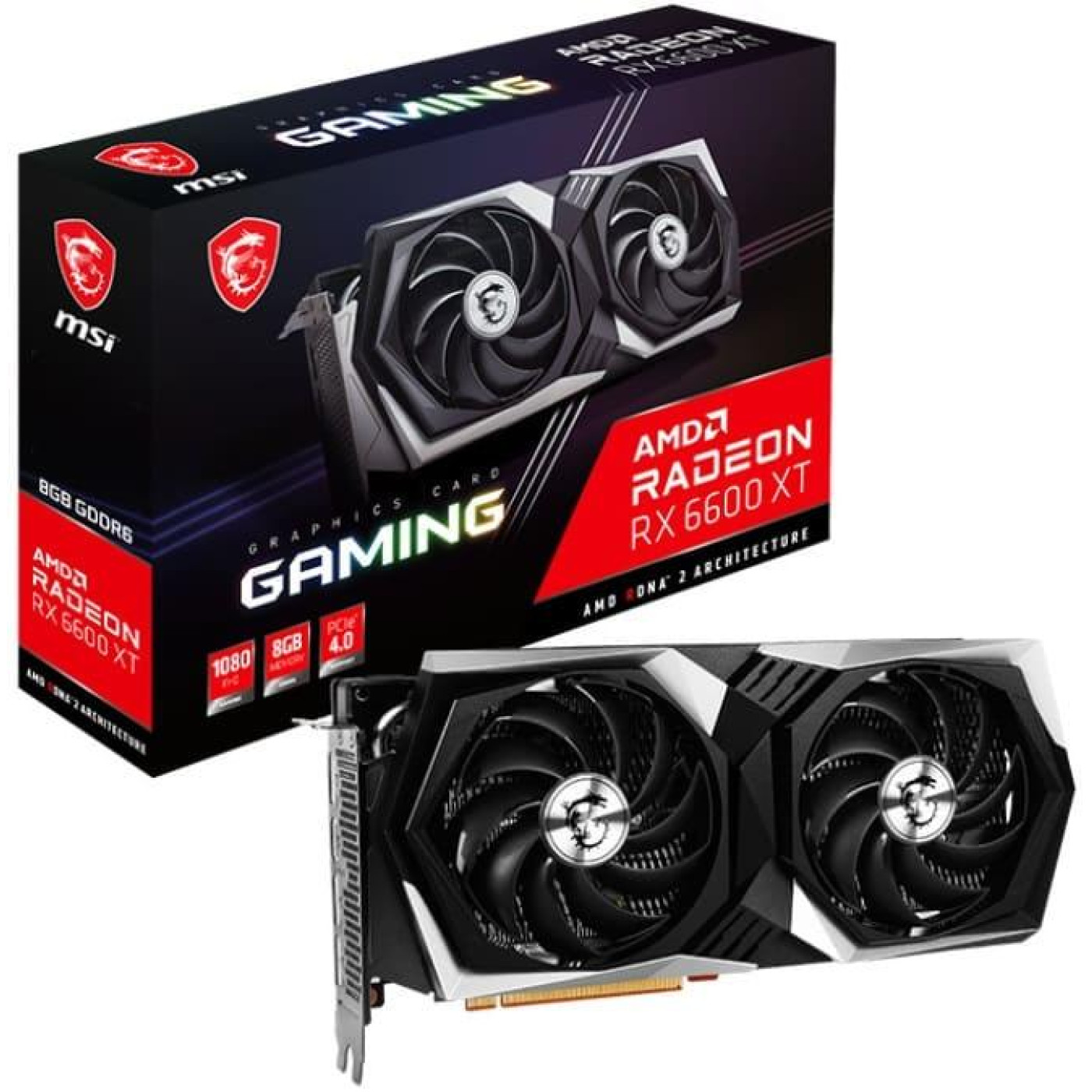 Видеокарта MSI AMD Radeon RX 6600 XT 8GB Gaming (RX 6600 XT GAMING 8G) (GDDR6, 128 bit, PCI-E 4.0 x16) Б/у