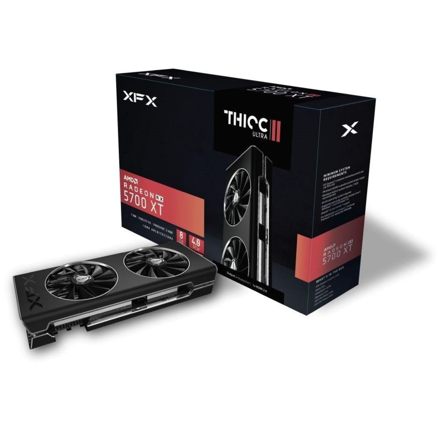 Відеокарта XFX AMD Radeon RX 5700 XT 8GB THICC II Ultra (RX-57XT8DBD6) (GDDR6, 256 bit, PCI-E v4.0 x16) Б/в,U1