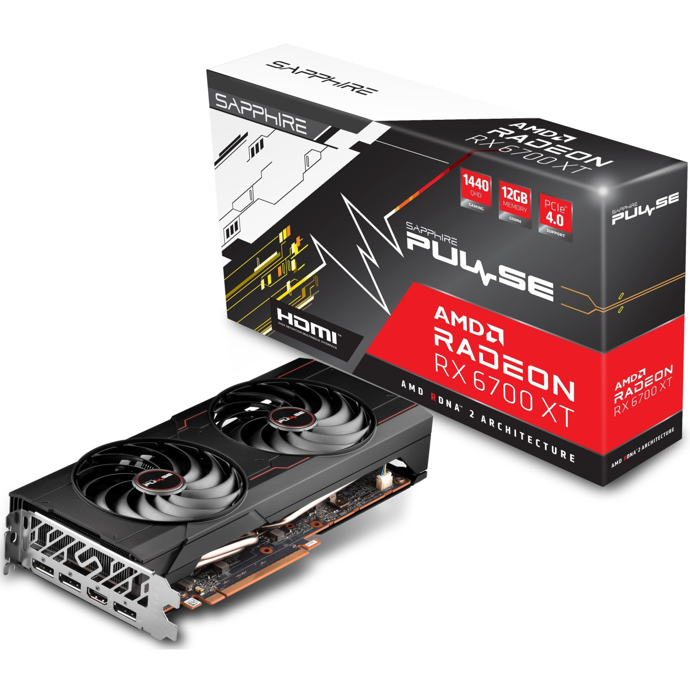 Відеокарта Sapphire AMD Radeon RX 6700 XT 12GB Pulse OC (11306-05-20G) (GDDR6, 192 bit, PCI-E v4.0 x16) Б/в
