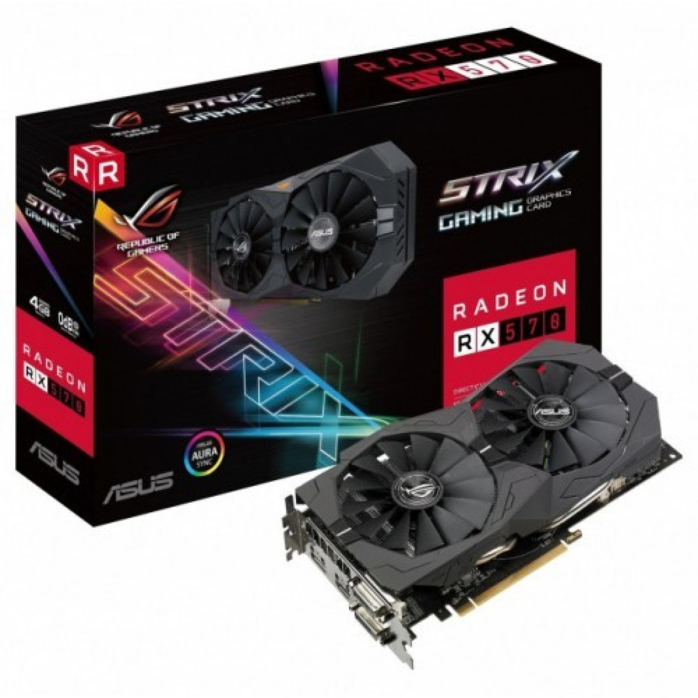 Відеокарта ASUS AMD Radeon RX 570 4Gb Strix (ROG-STRIX-RX570-4G-GAMING) (GDDR5, 256 bit, PCI-E 3.0 x16) Б/в