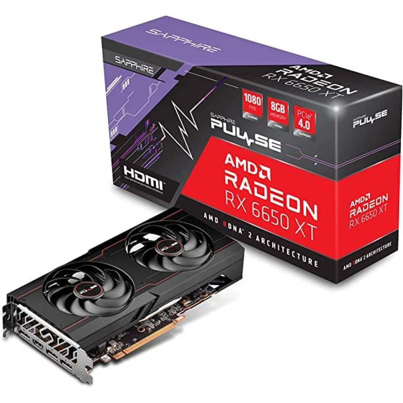 Видеокарта Sapphire AMD Radeon RX 6650 XT 8GB Pulse OC (11319-03-20G) (GDDR6, 128 bit, PCI-E 4.0 x8)