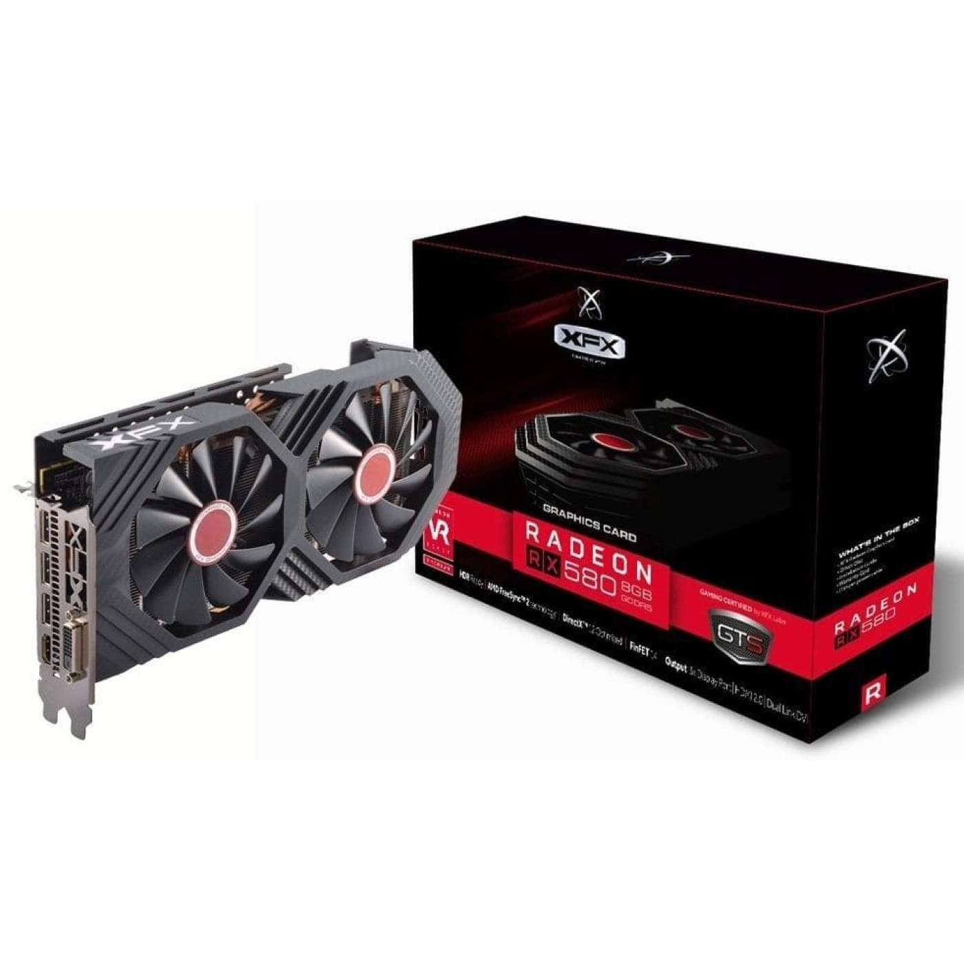 Відеокарта XFX AMD Radeon RX 580 8Gb GTS XXX Edition (RX-580P8DFD6) (GDDR5, 256 bit, PCI-E 3.0 x16) Б/в