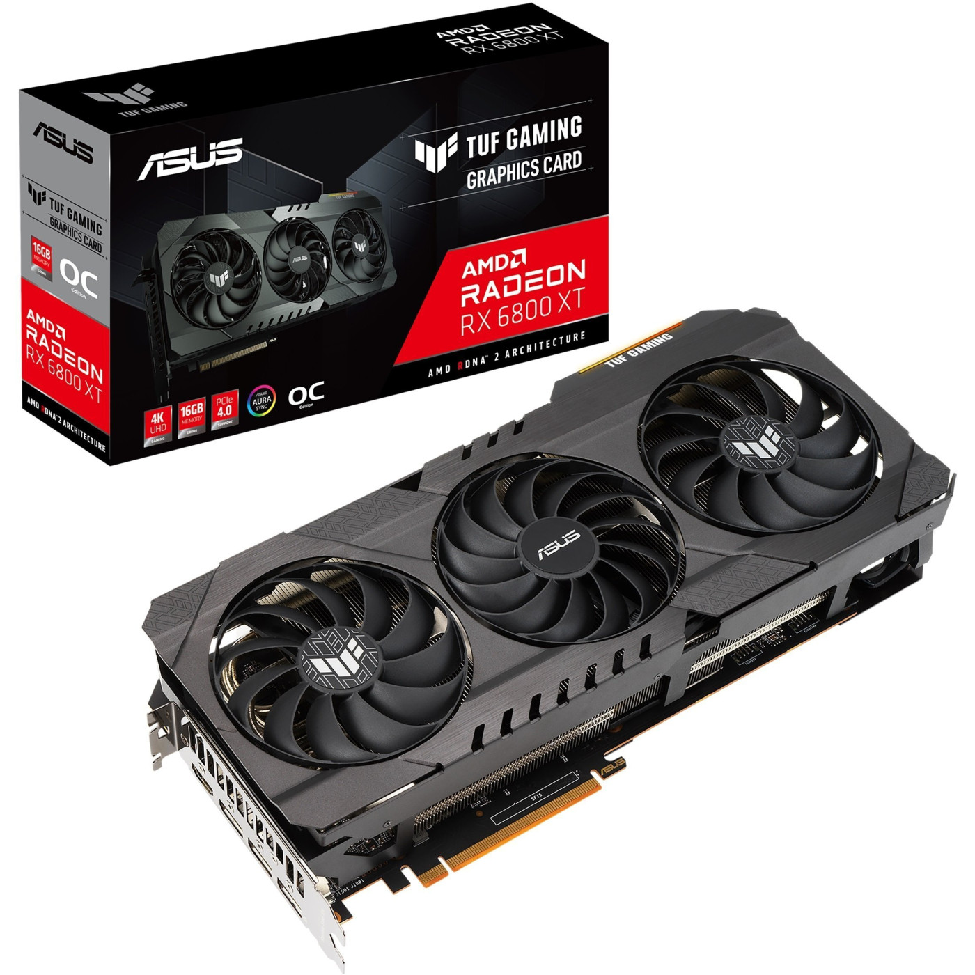 Відеокарта ASUS AMD Radeon RX 6800 16Gb TUF Gaming OC (TUF-RX6800-O16G-GAMING) (GDDR6, 256 bit, PCI-E v4.0) Б/в