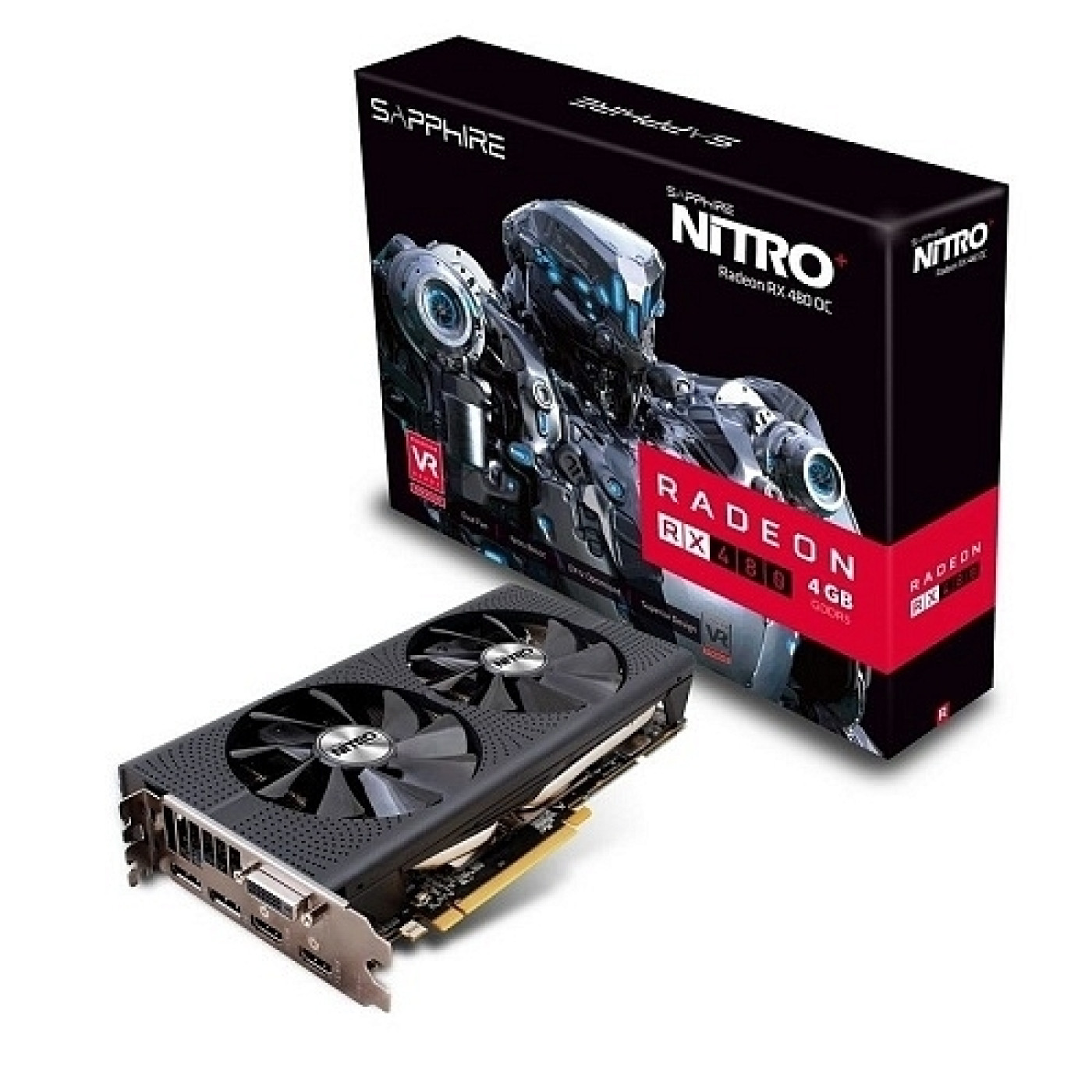Видеокарта Sapphire AMD Radeon RX 480 4Gb Nitro (11260-13-20G) (GDDR5, 256 bit, PCI-E 3.0 x16) Б/у