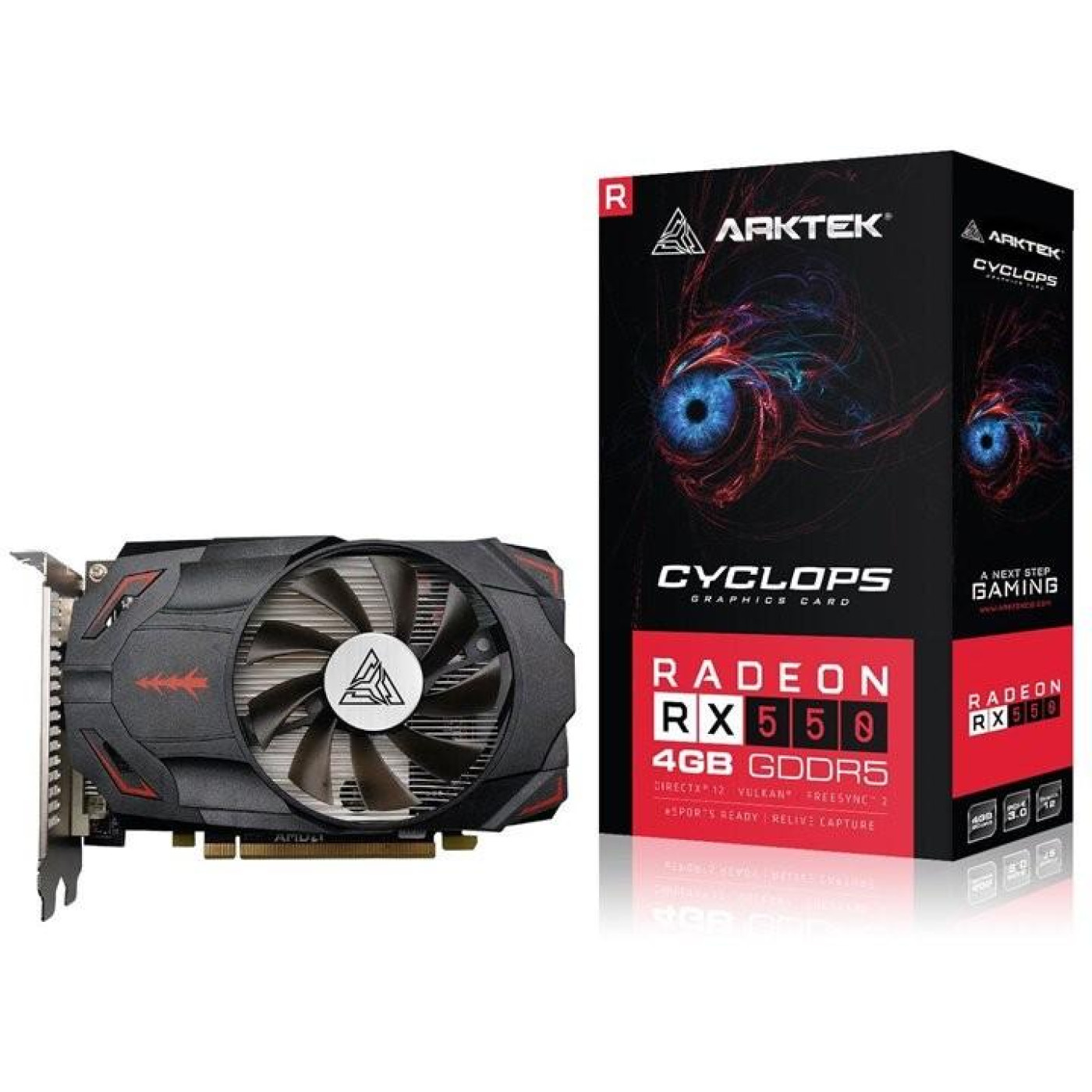 Видеокарта Arktek AMD Radeon RX 550 4Gb (AKA550D5S4GH1) (GDDR5, 128 bit, PCI-E 3.0 x16)
