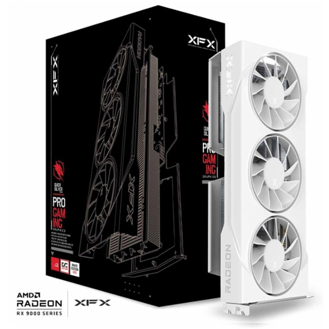 Відеокарта XFX AMD Radeon RX 9060 XT 8GB Swift OC White Triple Fan Gaming Edition (RX-96TS38GW7) (GDDR6, 128 bit, PCI-E v5.0 x16)