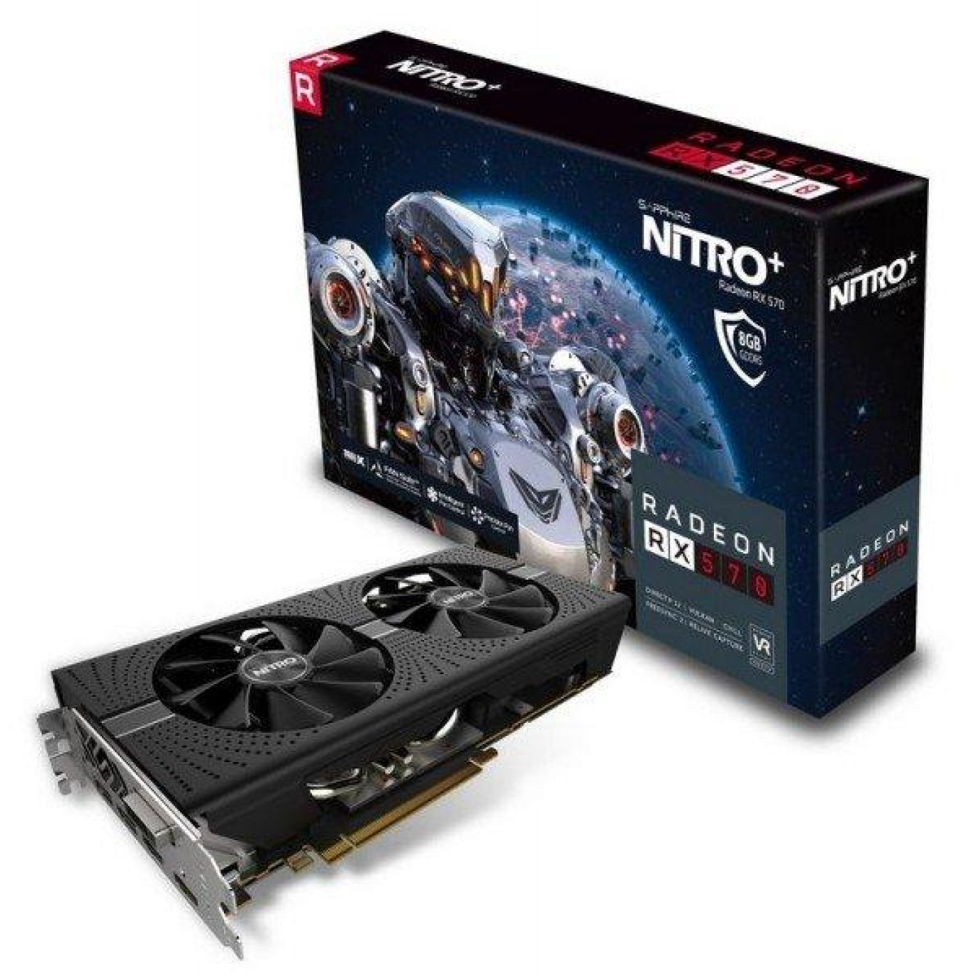 Відеокарта Sapphire AMD Radeon RX 570 8Gb Nitro+ (11266-09-20g) (GDDR5, 256 bit, PCI-E v3.0) Б/в