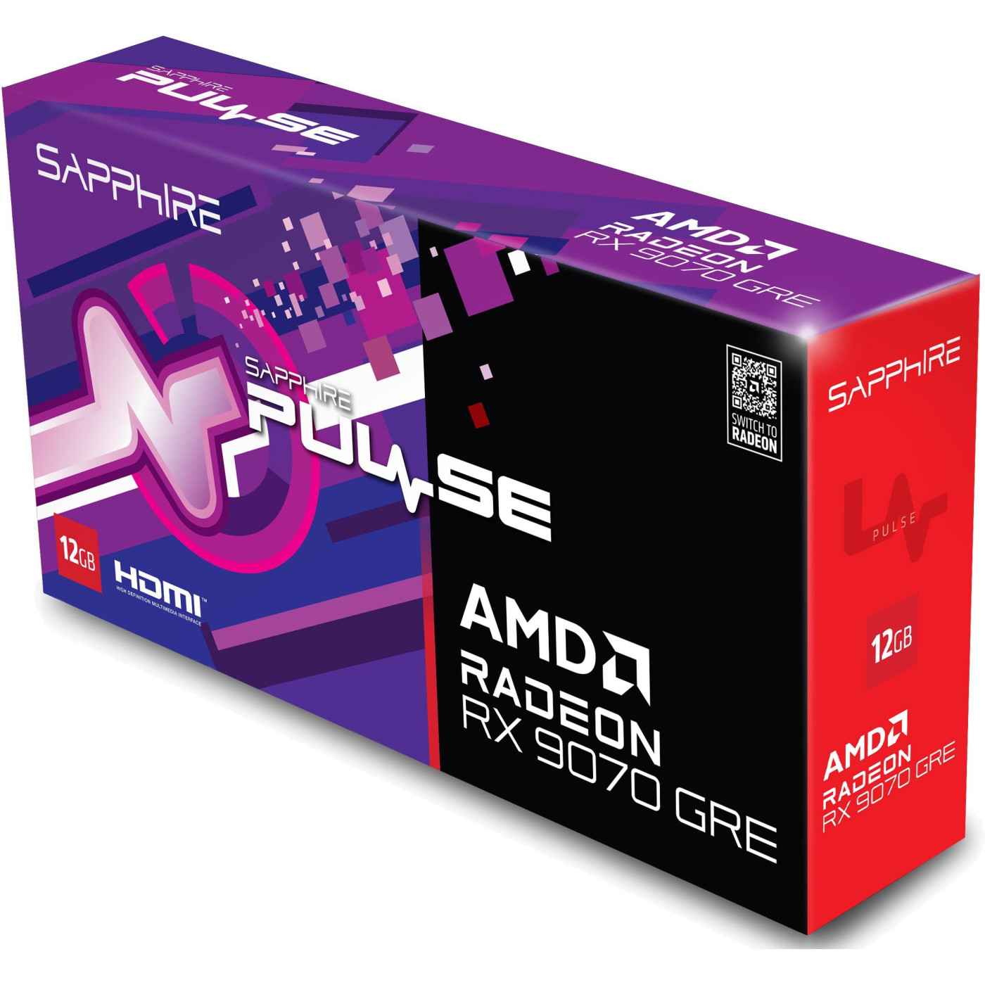 Відеокарта SAPPHIRE AMD Radeon RX 9070 12GB GRE PULSE GAMING OC (11354-01-20G) (GDDR6, 192 bit, PCI-E v5.0 x16)