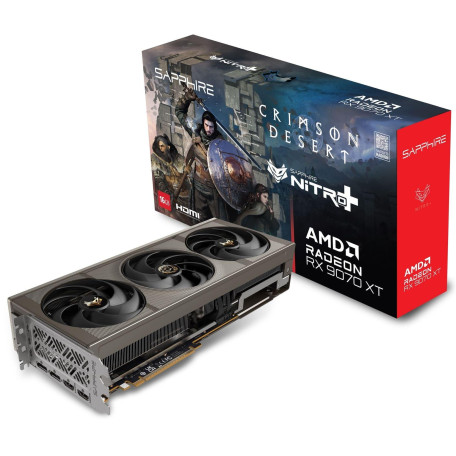 Видеокарта Sapphire AMD Radeon RX 9070 XT 16GB Nitro+ CRIMSON DESERT EDITION Gaming OC (11348-10-20G) (GDDR6, 256 bit, PCI-E v5.0 x16)