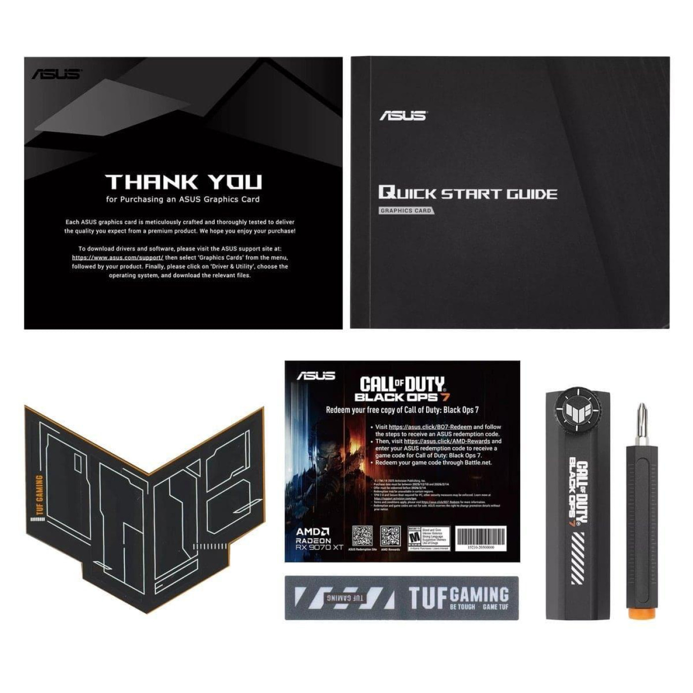 Відеокарта ASUS AMD Radeon RX 9070 XT 16GB TUF Gaming Call of Duty: Black Ops 7 Special Edition (TUF-RX9070XT-O16G-COD-BO7) (GDDR6, 256 bit, PCI-E v5.