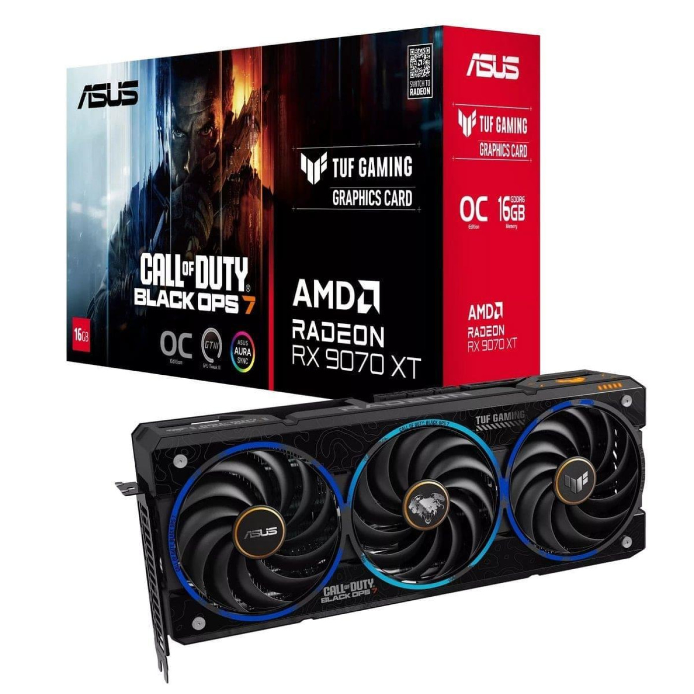 Відеокарта ASUS AMD Radeon RX 9070 XT 16GB TUF Gaming Call of Duty: Black Ops 7 Special Edition (TUF-RX9070XT-O16G-COD-BO7) (GDDR6, 256 bit, PCI-E v5.