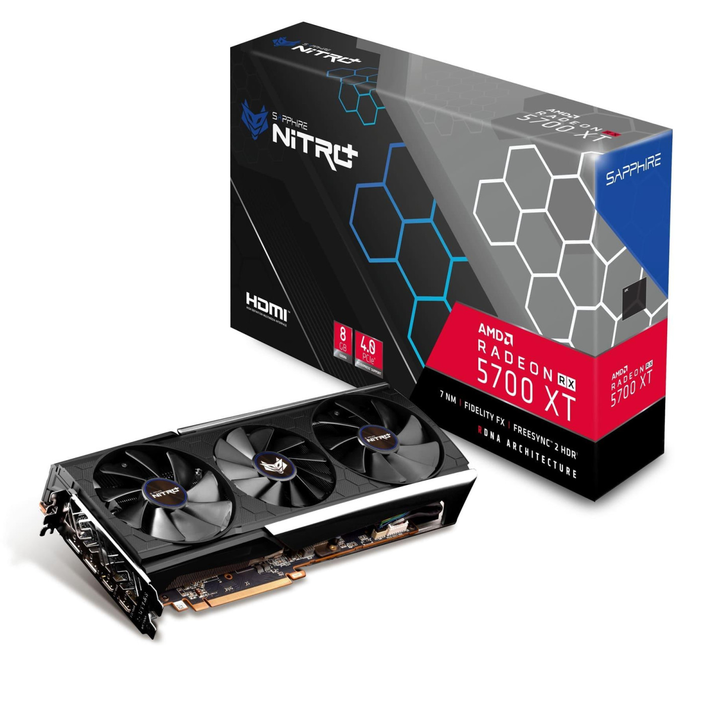 Відеокарта Sapphire AMD Radeon RX 5700 XT 8Gb Nitro+ (11293-03-40G) (GDDR6, 256 bit, PCI-E v4.0 x16) Б/в