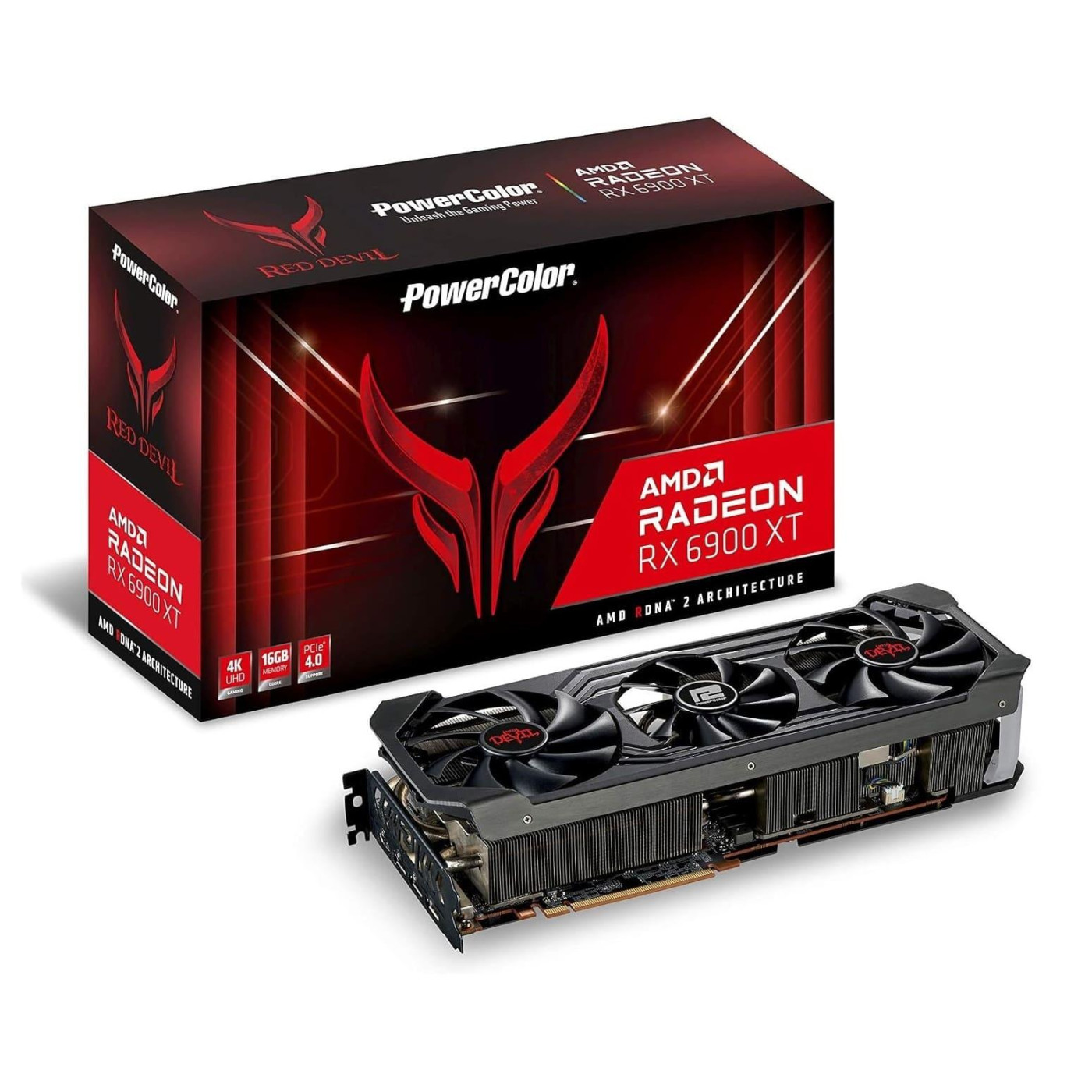 Відеокарта PowerColor AMD Radeon RX 6900 XT 16Gb Red Devil (AXRX 6900XT 16GBD6-3DHE/OC) (GDDR6, 256 bit, PCI-E v4.0) Б/в