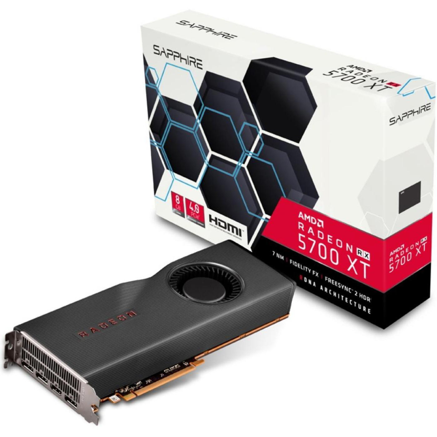 Відеокарта Sapphire AMD Radeon RX 5700 XT 8G (21293-01-40G) (GDDR6, 256 bit, PCI-E v4.0 x16) Б/в