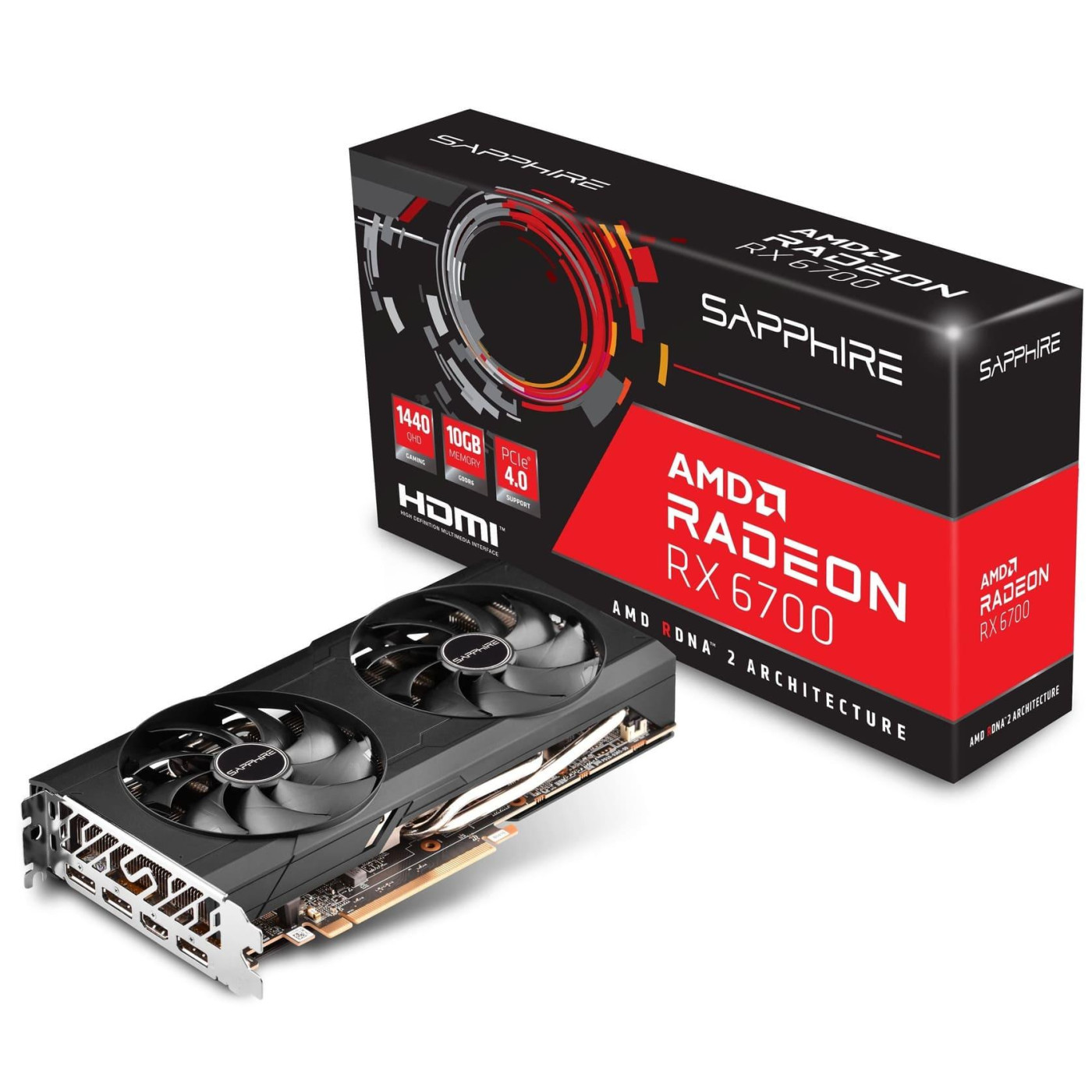 Відеокарта Sapphire AMD Radeon RX 6700 10GB (11321-03) (11321-99-90G) (GDDR6, 160 bit, PCI-E v4.0 x16) FR