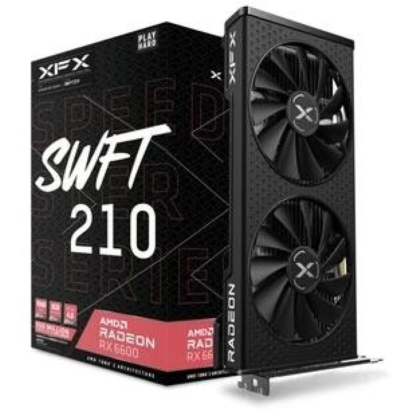 Видеокарта XFX AMD Radeon RX 6600 8Gb SWFT 210 128bit (RX-66XL8LFDQ) (GDDR6, 128 bit, PCI-E v4.0 x8) Б/у