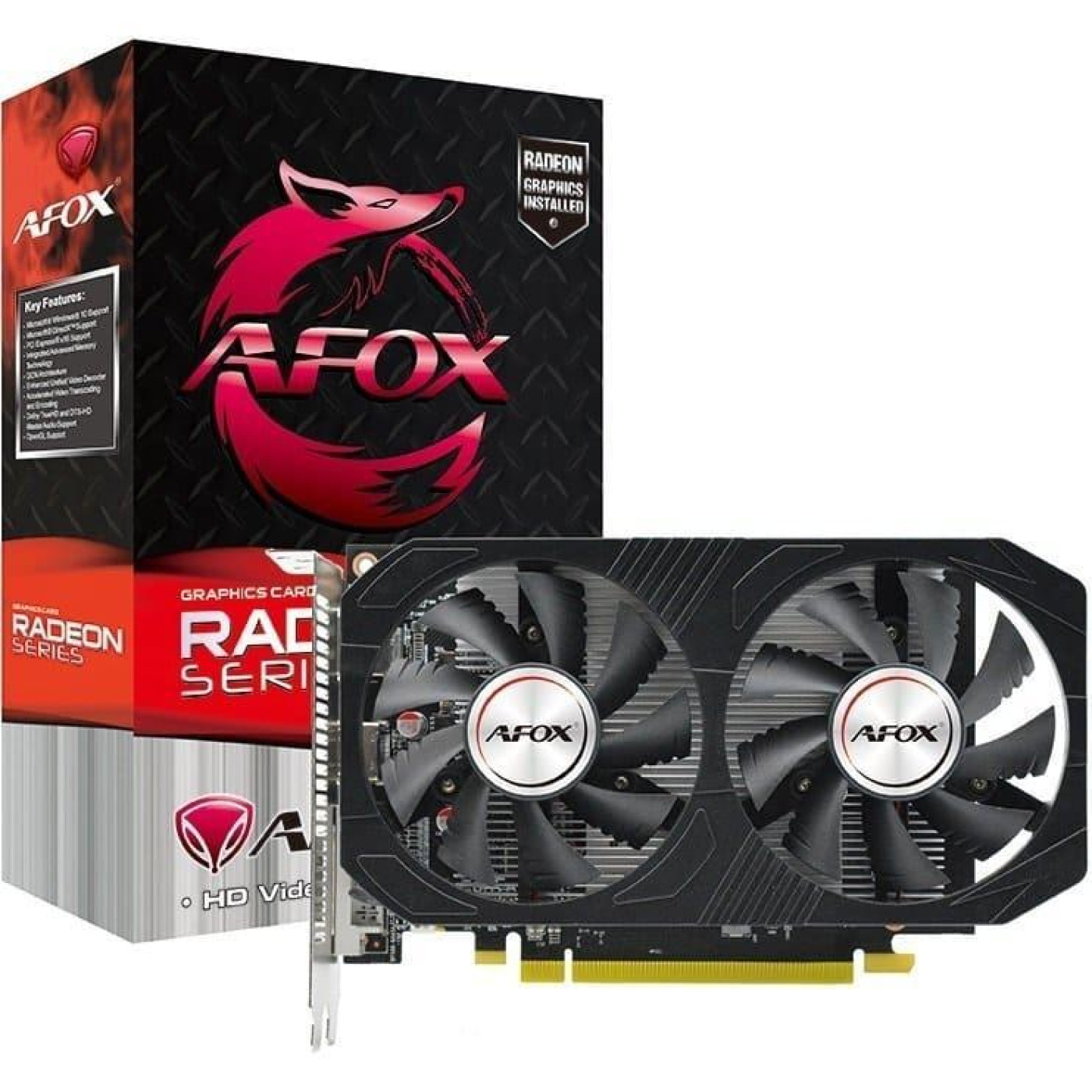 Відеокарта Afox AMD Radeon RX 550 4GB (AFRX550-4096D5H4-V6) (GDDR5, 128 bit, PCI-E 3.0 x16)