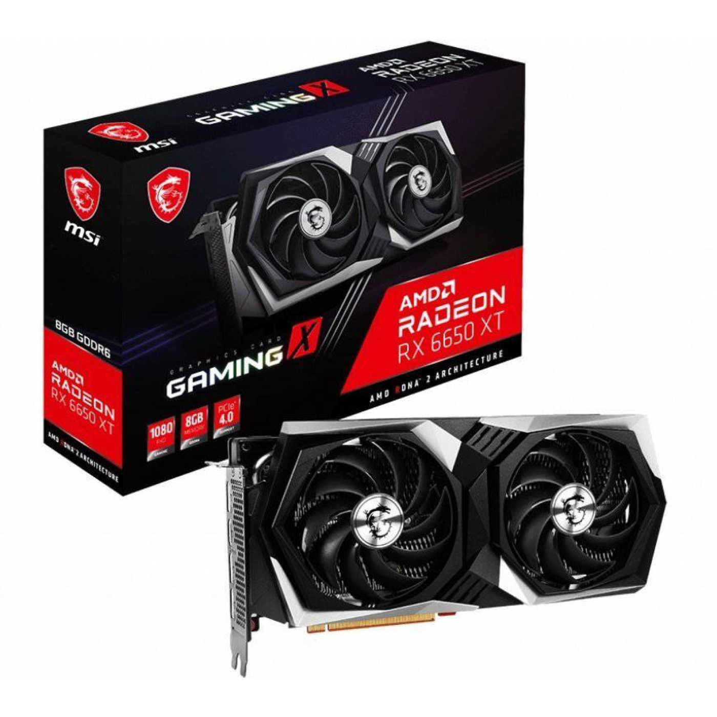 Відеокарта MSI AMD Radeon RX 6650 XT 8Gb GAMING X (RX 6650 XT GAMING X 8G) (GDDR6, 128 bit, PCI-E 4.0 x8)