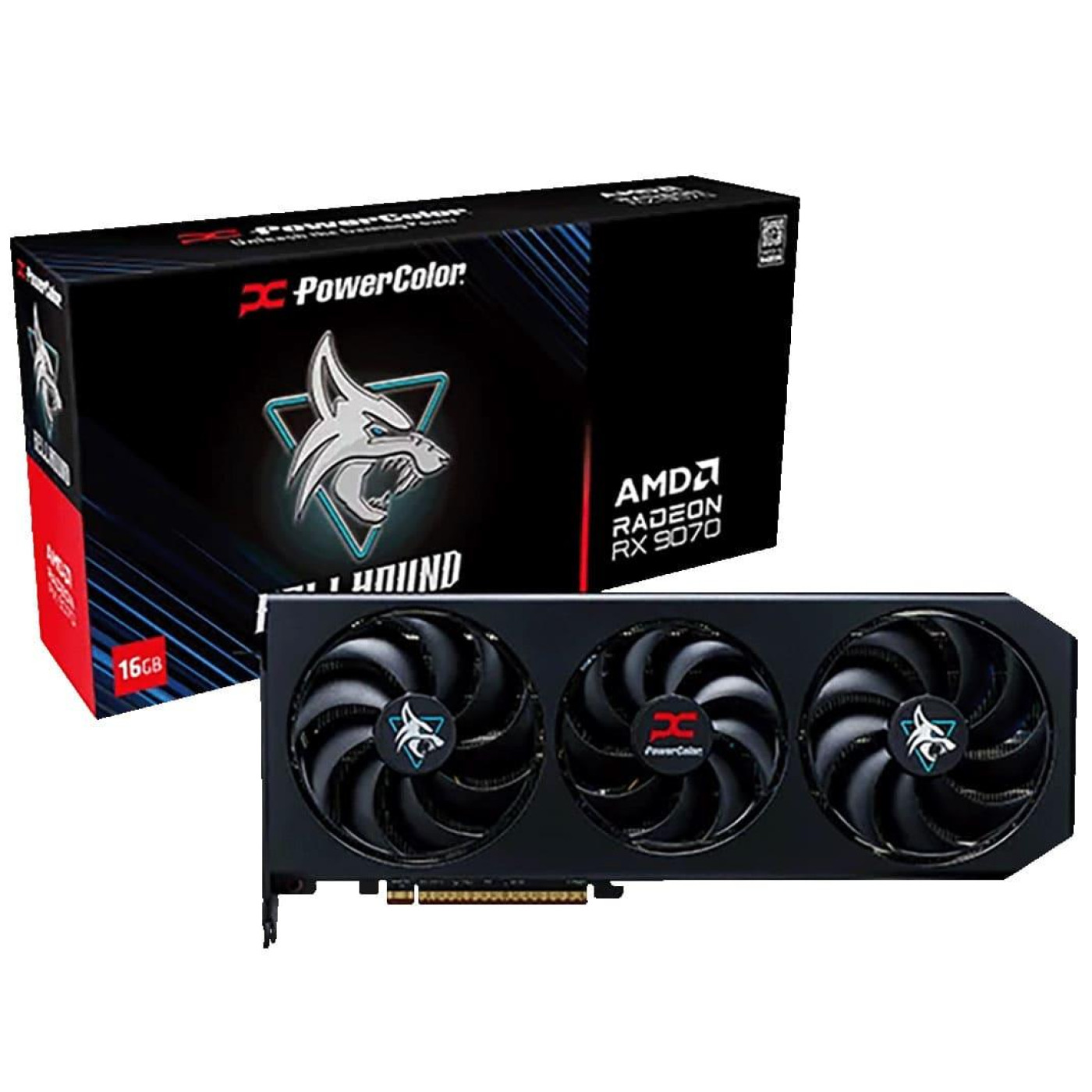 Відеокарта PowerColor AMD Radeon RX 9070 16GB Hellhound (RX9070 16G-L/OC) (GDDR6, 256 bit, PCI-E v5.0 x16)