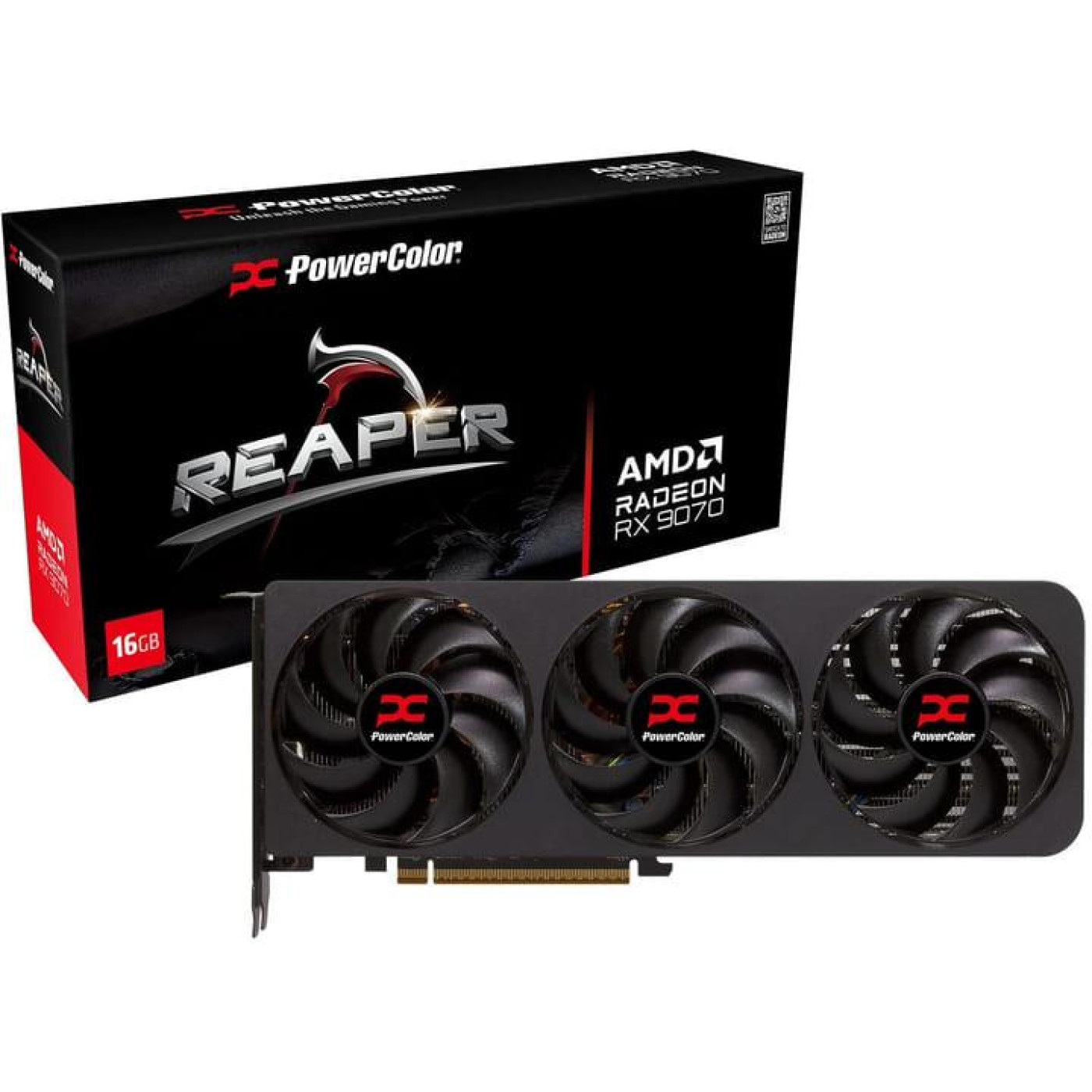 Відеокарта PowerColor AMD Radeon RX 9070 16GB Reaper (RX9070 16G-A) (GDDR6, 256 bit, PCI-E v5.0 x16)