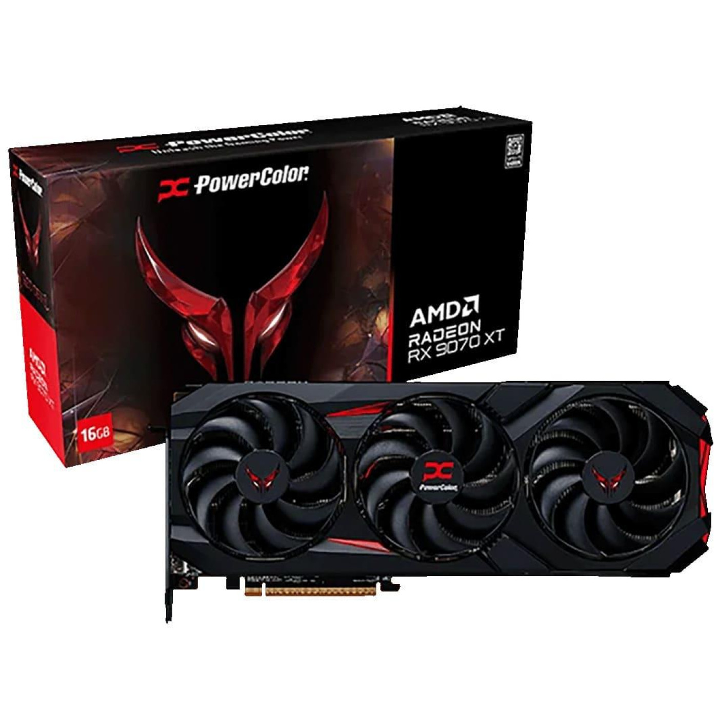 Відеокарта PowerColor AMD Radeon RX 9070 XT 16GB Red Devil (RX9070XT 16G-E/OC) (GDDR6, 256 bit, PCI-E v5.0 x16) Б/в