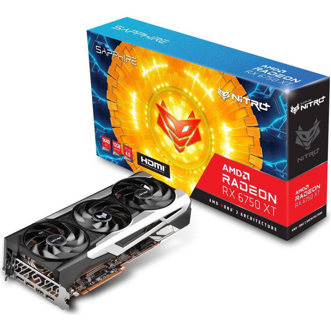 Відеокарта Sapphire AMD Radeon RX 6750 XT 12Gb Nitro+ (11318-99-90G) (11318-01-20G) (GDDR6, 192 bit, PCI-E v4.0) FR