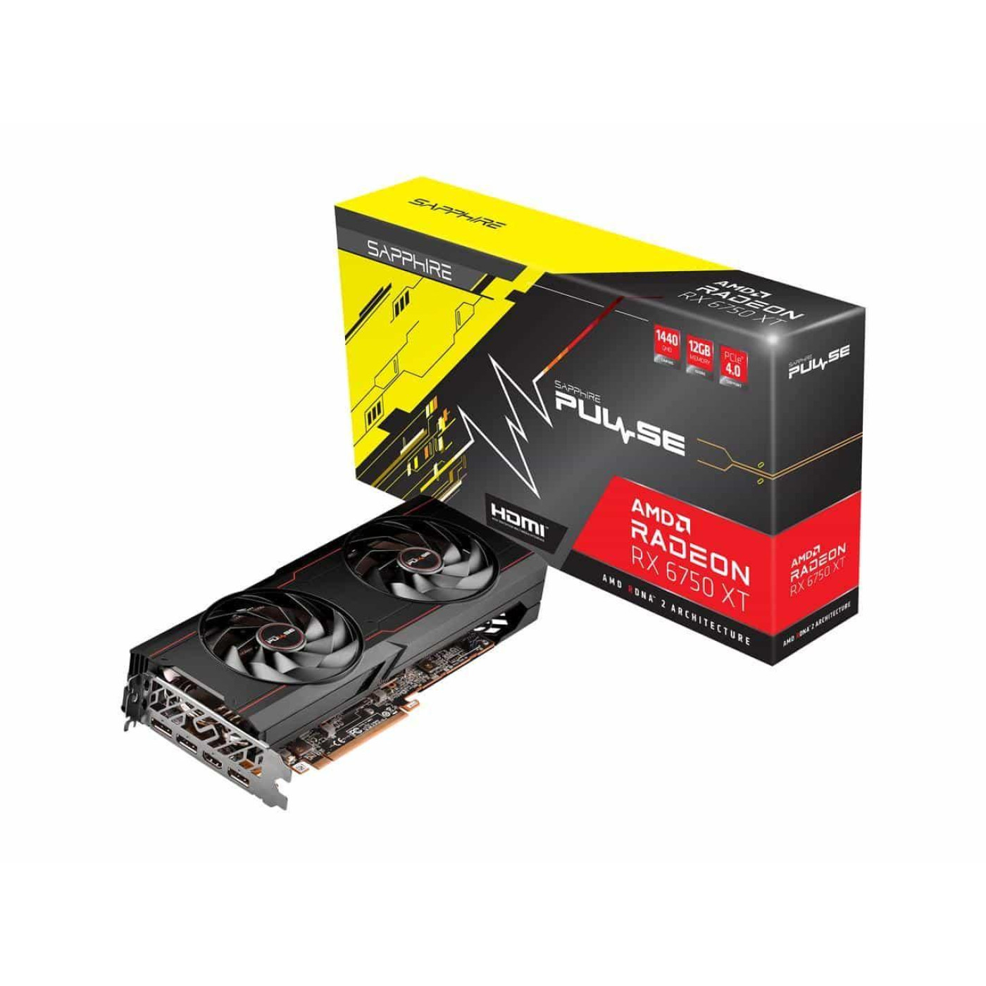 Відеокарта Sapphire AMD Radeon RX 6750 XT 12Gb Pulse (11318-03-20G) (GDDR6, 192 bit, PCI-E v4.0 x16) Б/в