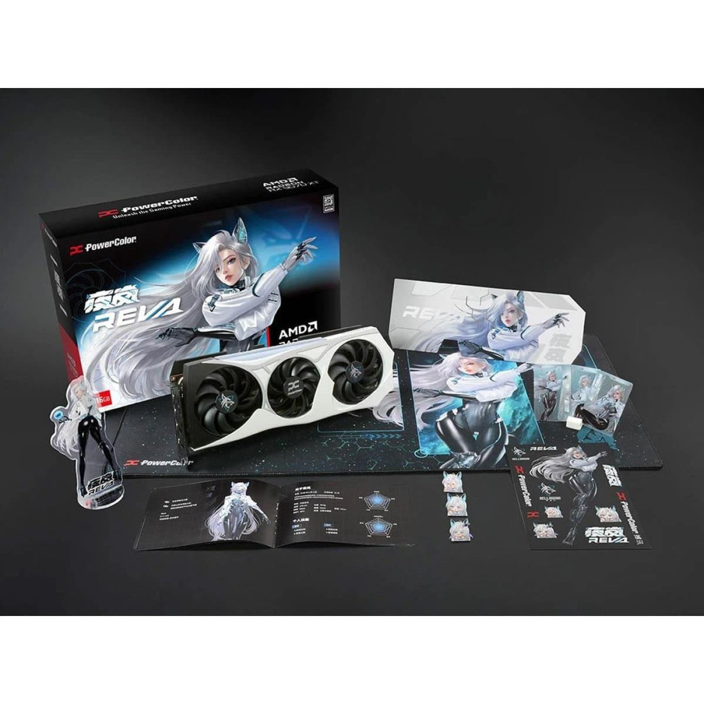 Видеокарта PowerColor AMD Radeon RX 9070 XT 16GB Hellhound Reva Edition (RX9070XT 16G-L/OC/REVA) (GDDR6, 256 bit, PCI-E v5.0 x16)